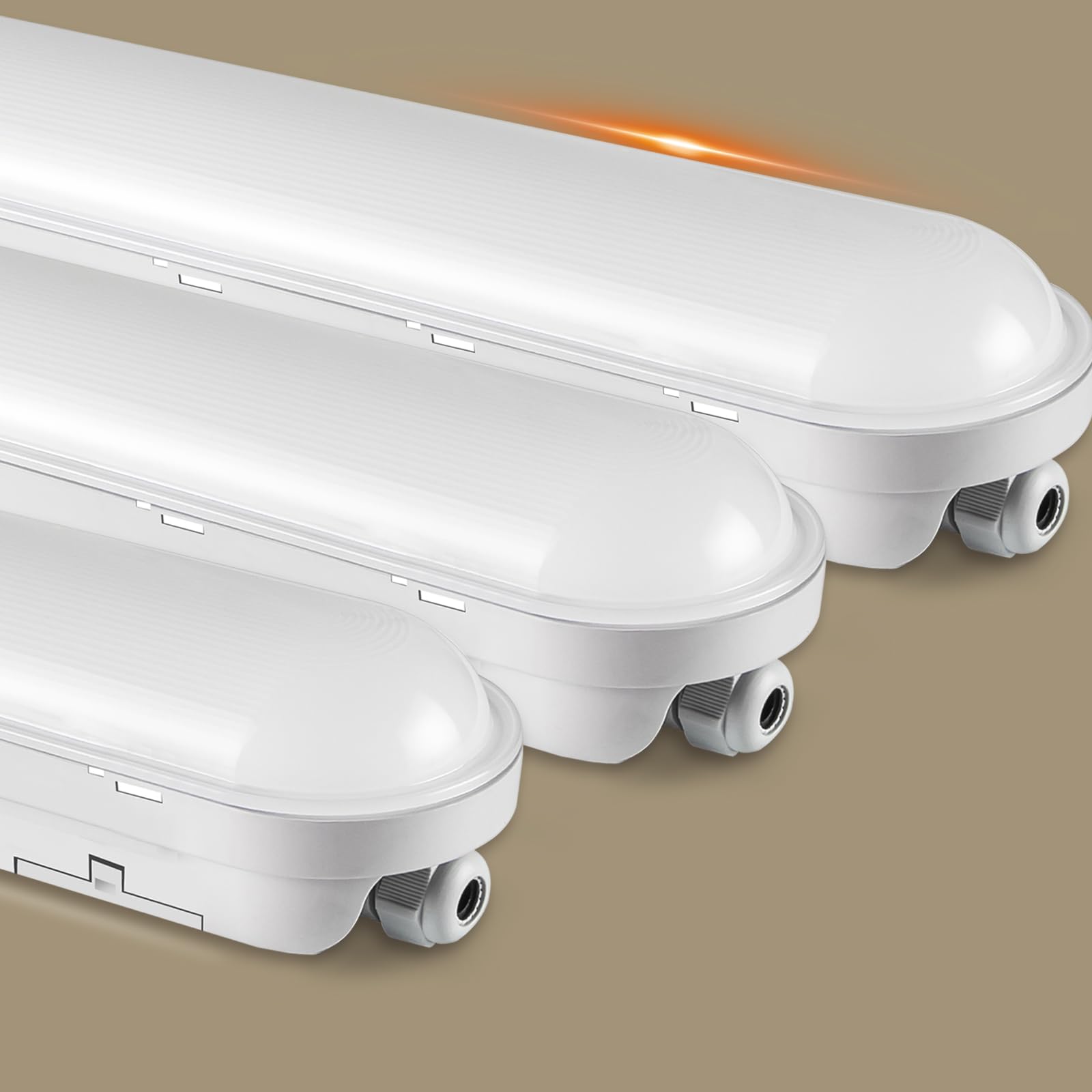buling Feuchtraumleuchte LED,Röhre Lampe,Verknüpfbar Wannenleuchte IP65 Wasserfest Leuchtstoffröhre Leuchte für Büro Keller Garage