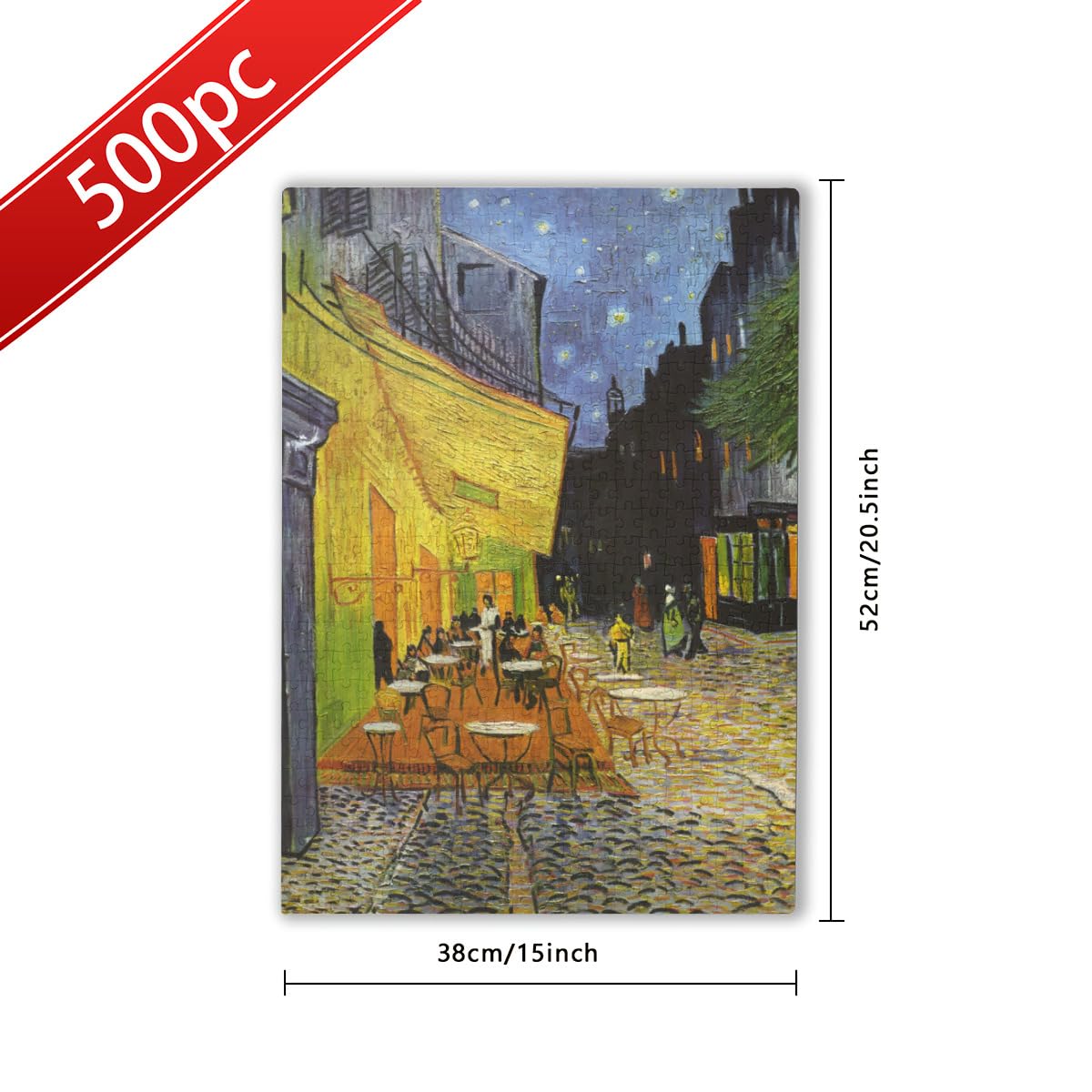 木製パズル　ゴッホ「夜のカフェテラス」・専用木製パネル付属　懸賞当選品 木製パズル ゴッホ「夜のカフェテラス」・専用木製パネル付属