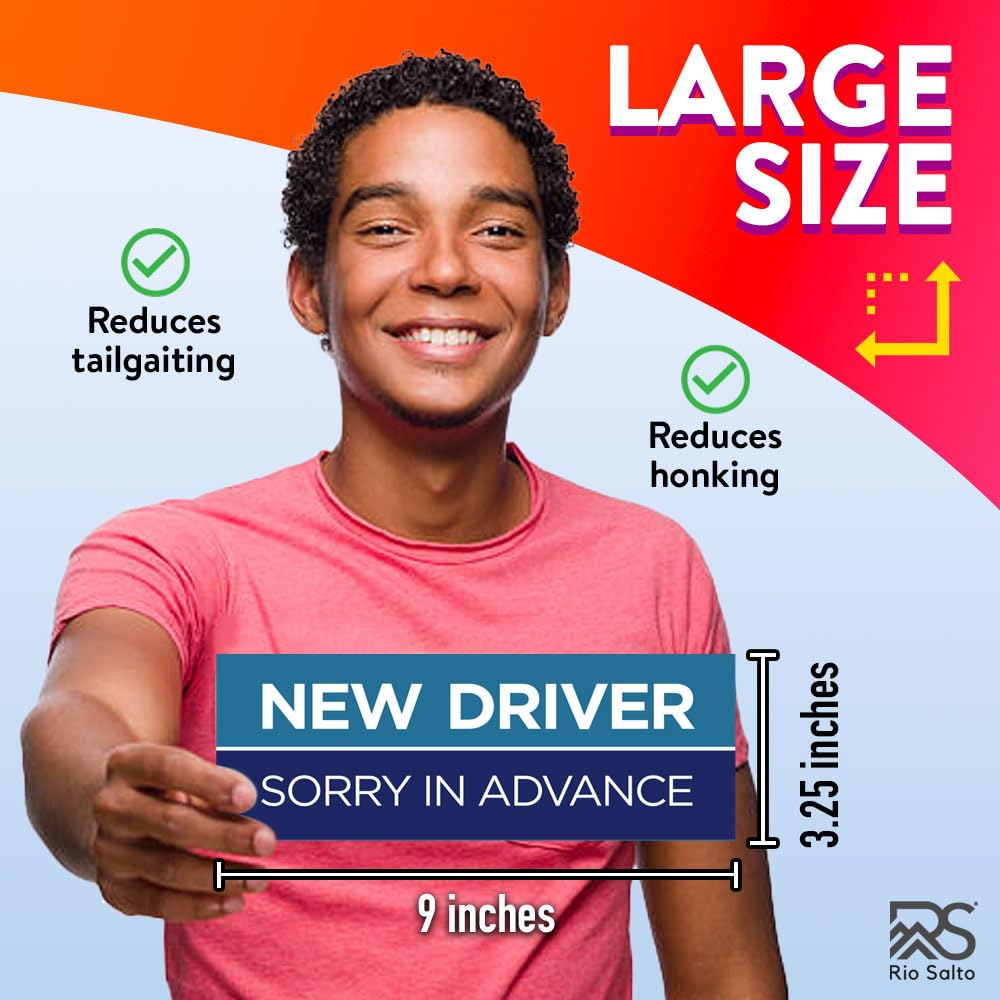 Snapklik.com : Rio Salto Removable New Driver Sticker For Car Funny ...