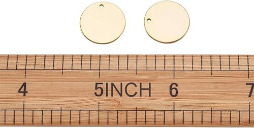 Miniatura 7 de Encanto de etiqueta de estampado en blanco, Latón, No es una piedra preciosa