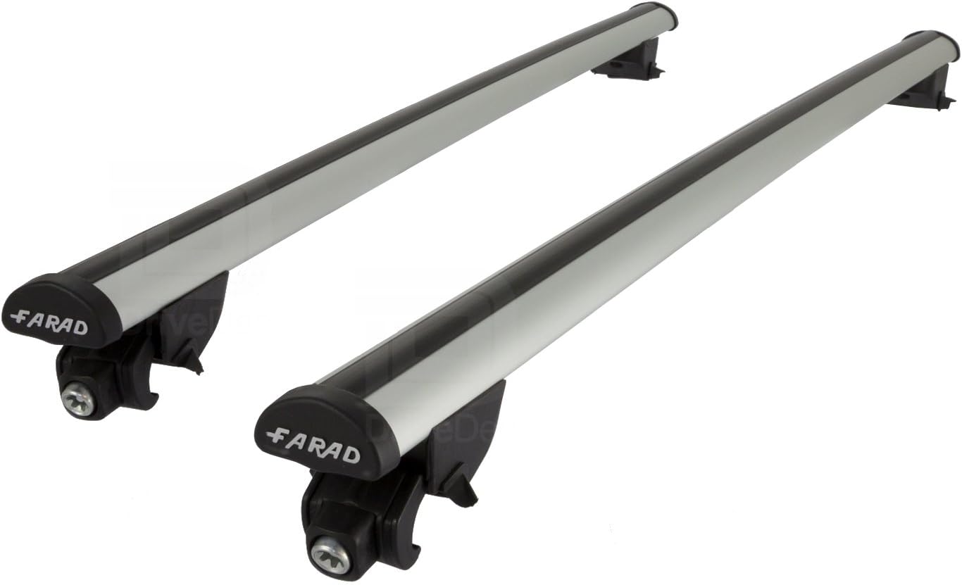 Farad FA-PRE-019 Aero Aluminium Silver Roof Bar Set (Closed Roof Rails)
