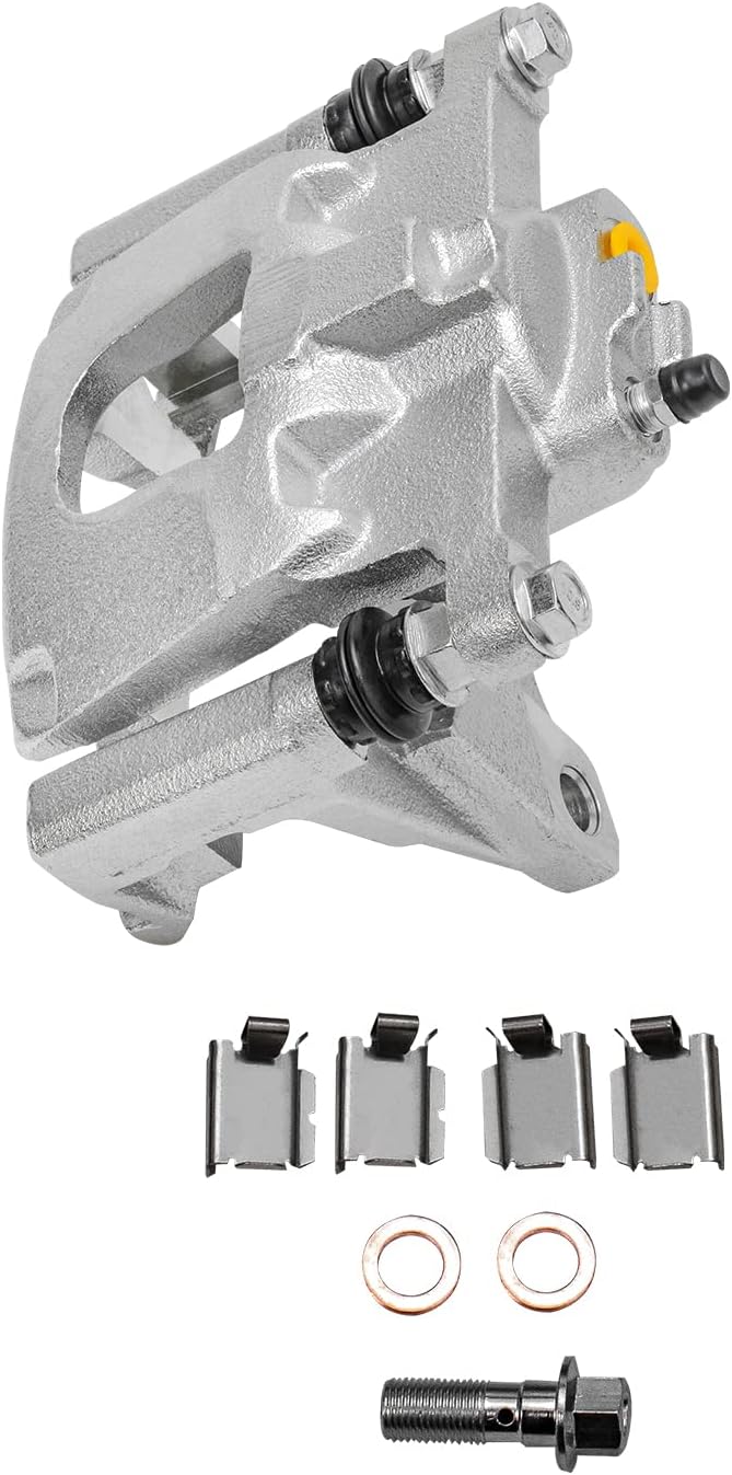 Detroit Axle - Rear Brake Kit for Dodge Nitro Jeep Liberty Wrangler Disc Brake Calipers w/Brackets Ceramic Brakes Pads Replacement