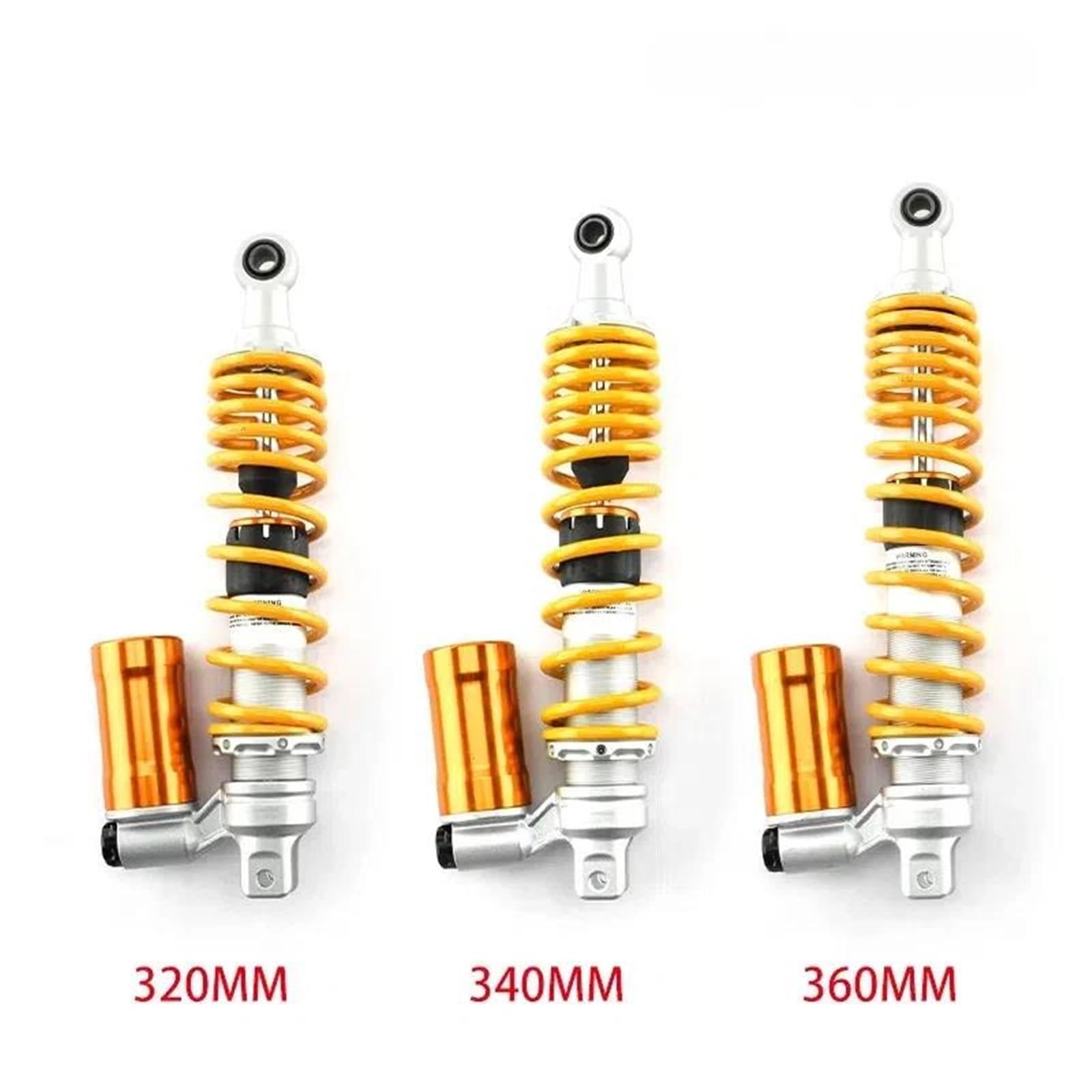 2 amortiguadores Traseros oleoneumáticos Ajustables invertidos para Motocicleta Kawasaki ATV (320 mm, 340 mm y 360 mm)