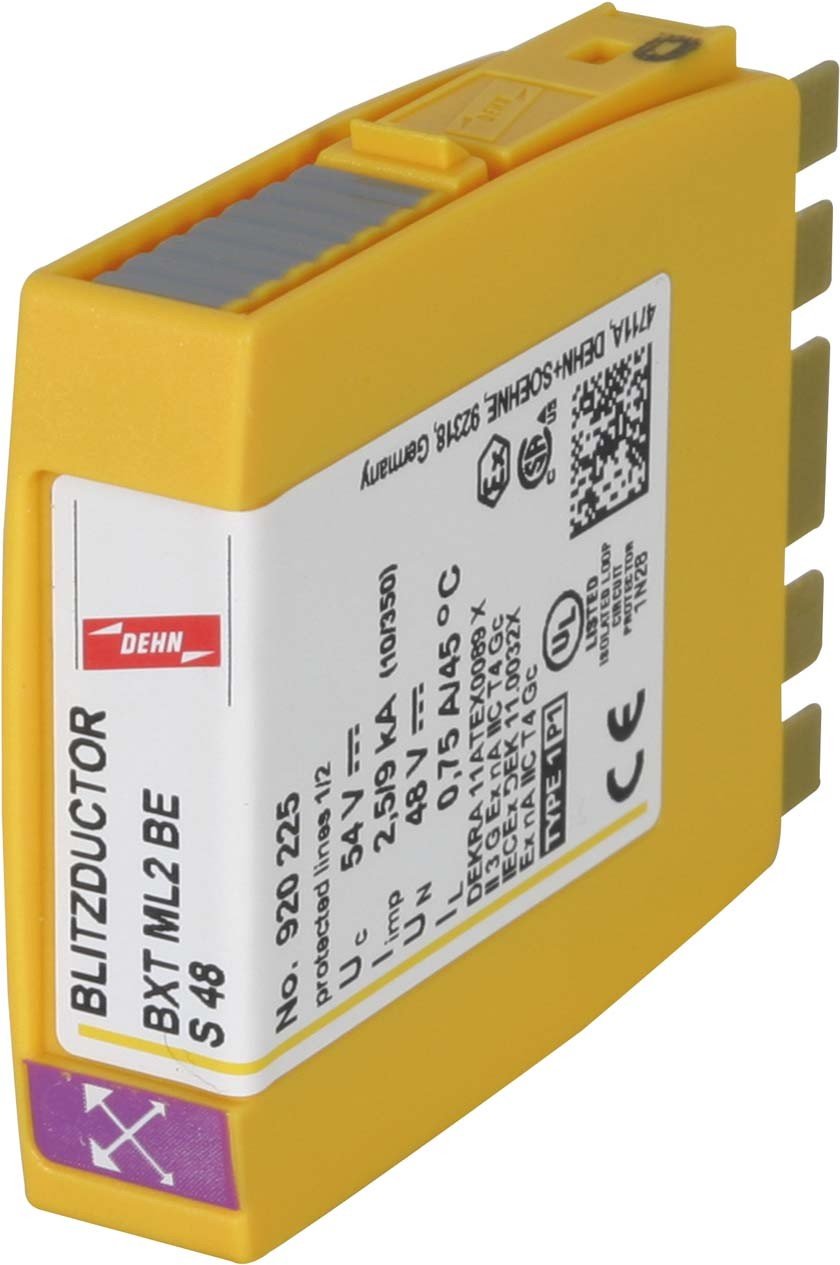 Module de protection Blitzductor XT-ML2-BE 48 V Dehn pour rail de transmission