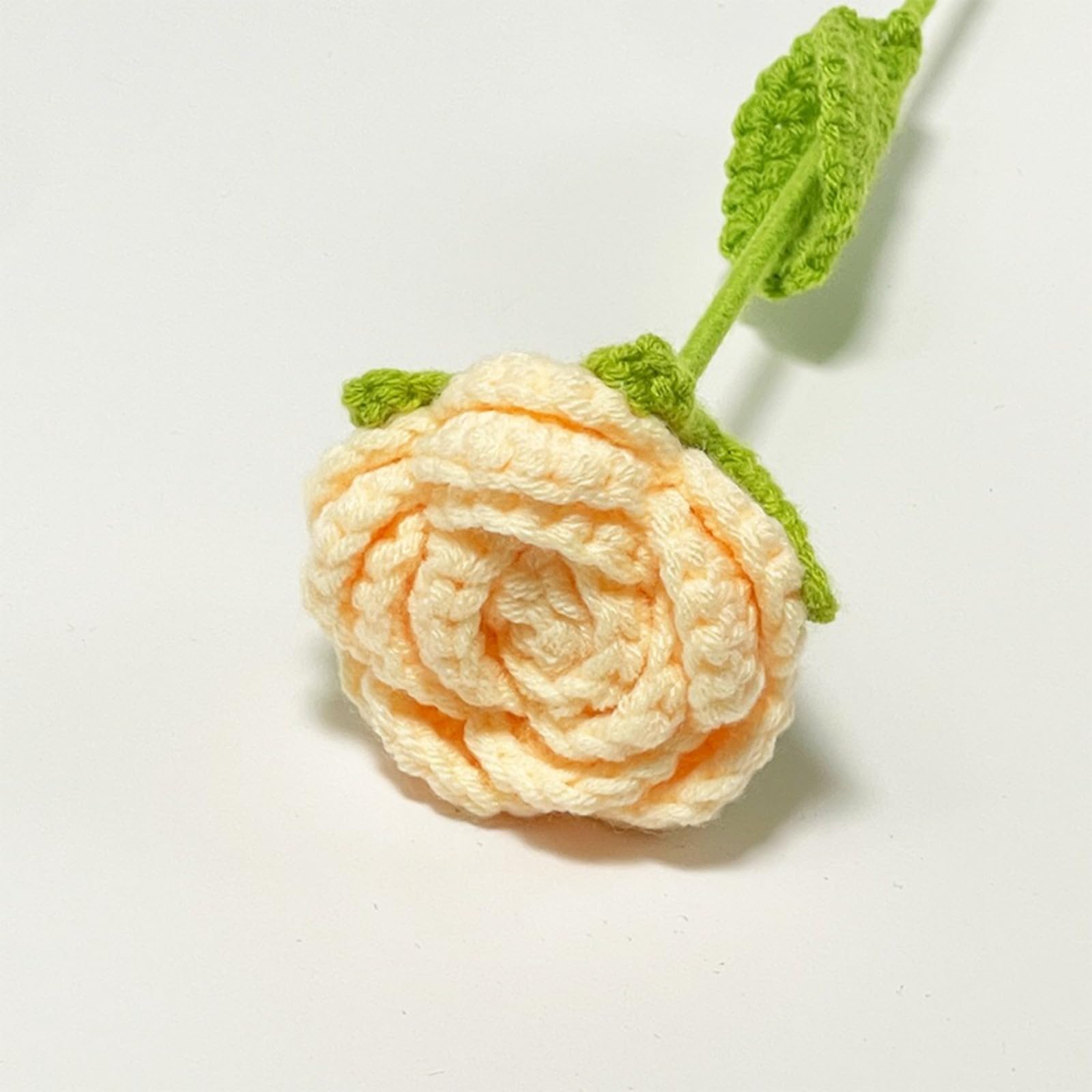 ALIHLUDNB Weaving Rose Simulation Flowers, Homemade Crochet Bouquet
