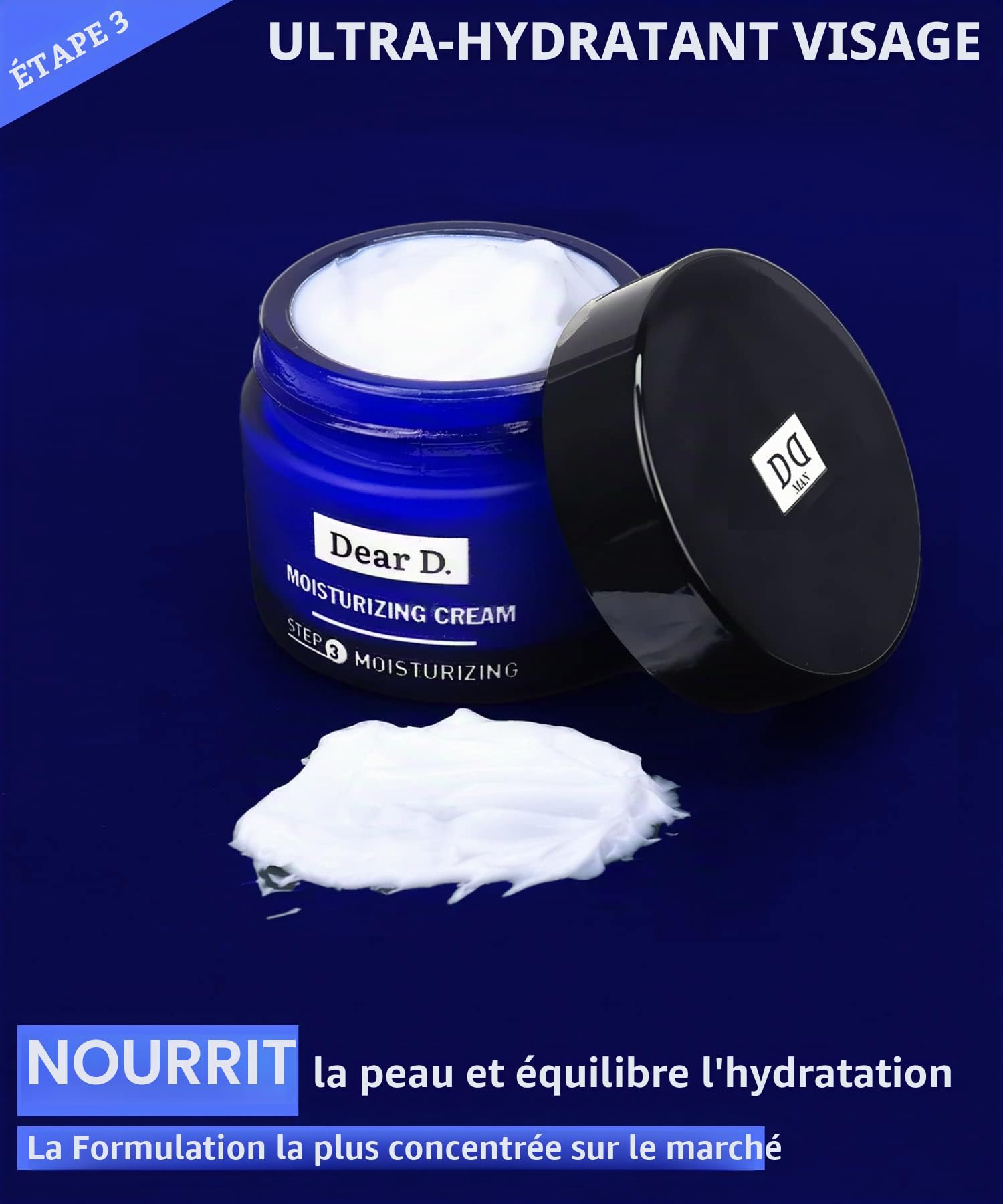 Dear D. Box Kit Skincare Pour Le Visage Supérieur | Routine Complète En 4 Étapes Avec Nettoyant Visage, Gommage Visage, Crème Hydratante, Crème Contour Des Yeux | Ensemble De Crèmes Pour Hommes