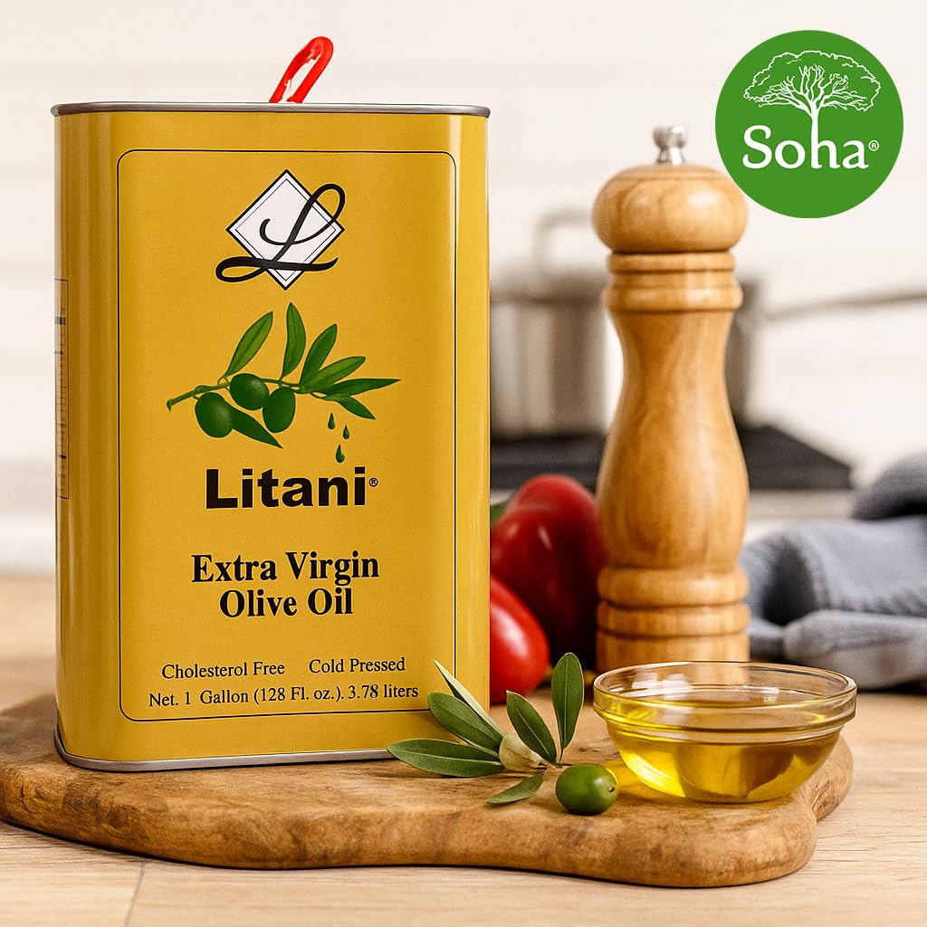 Litani - Unfiltered Extra Virgin Olive Oil, 1 gal (128 fl. oz)