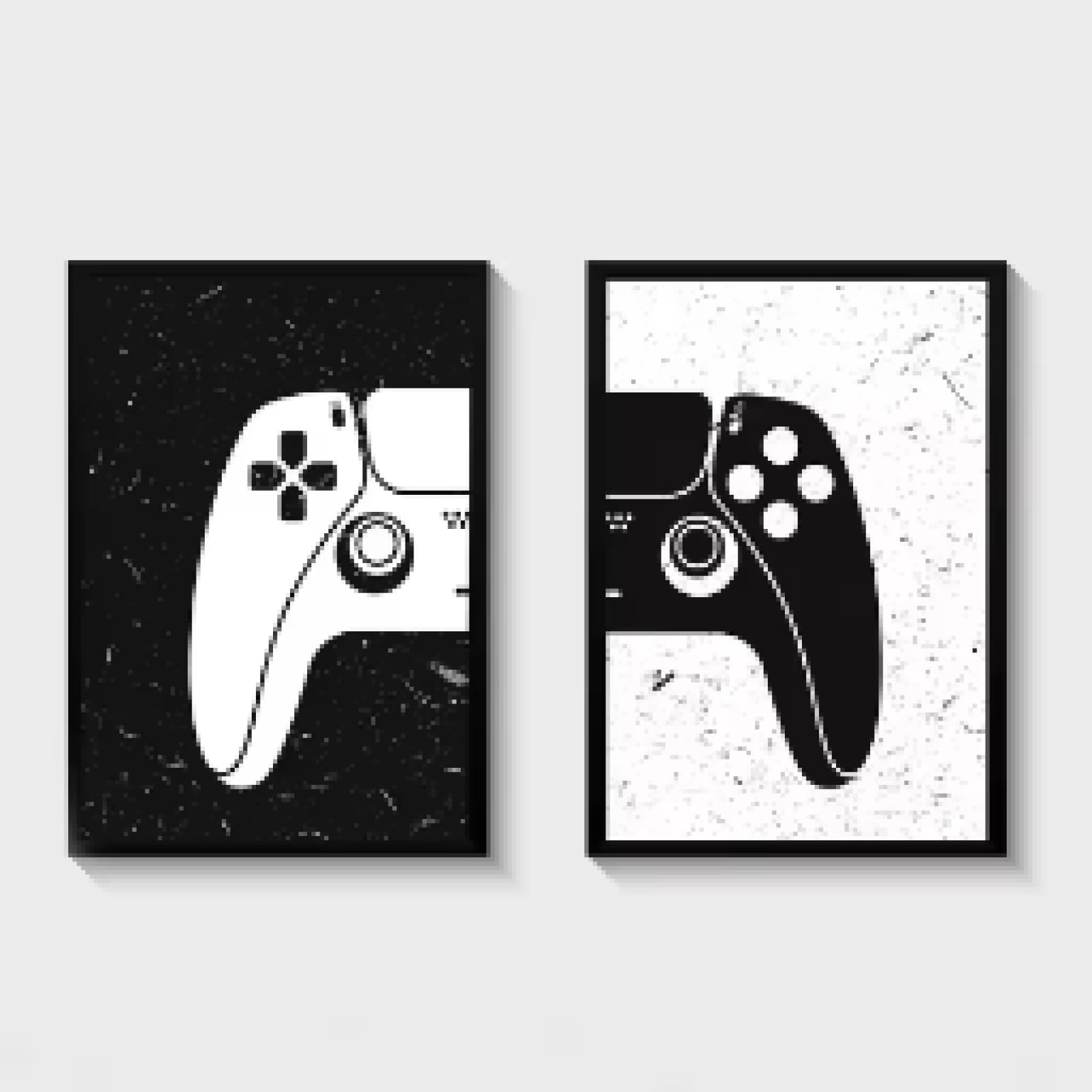 MAIMANG Póster de lienzo para pared de videojuegos, decoración para habitación de niños, póster de videojuegos, impresión de 20 x 30 cm x 2 marcos