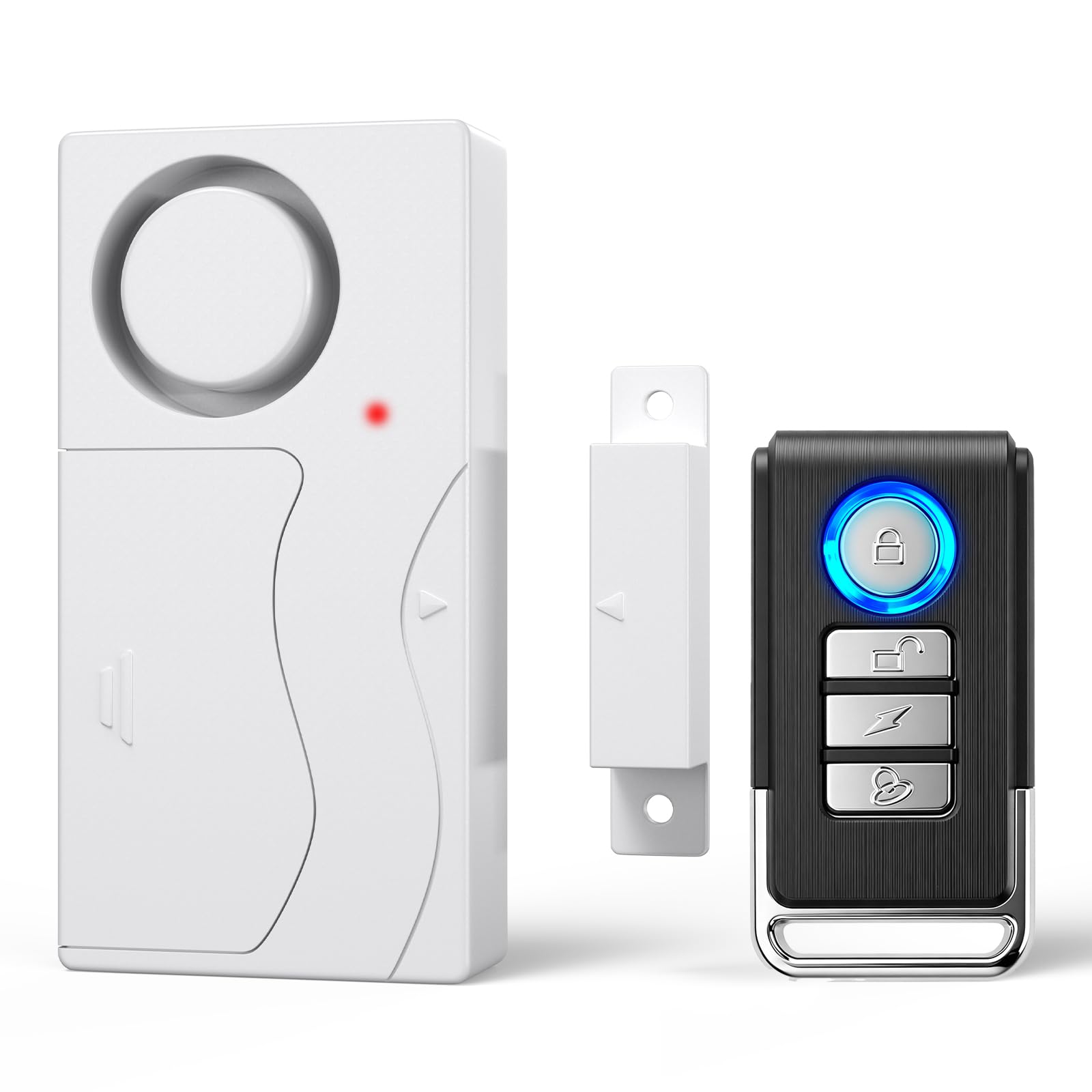 NineLeaf Personal Security Alarm Kit Wireless Home Door Window Safety Security Magnetic Sensor & Detector Remote Control Alert System — image 1