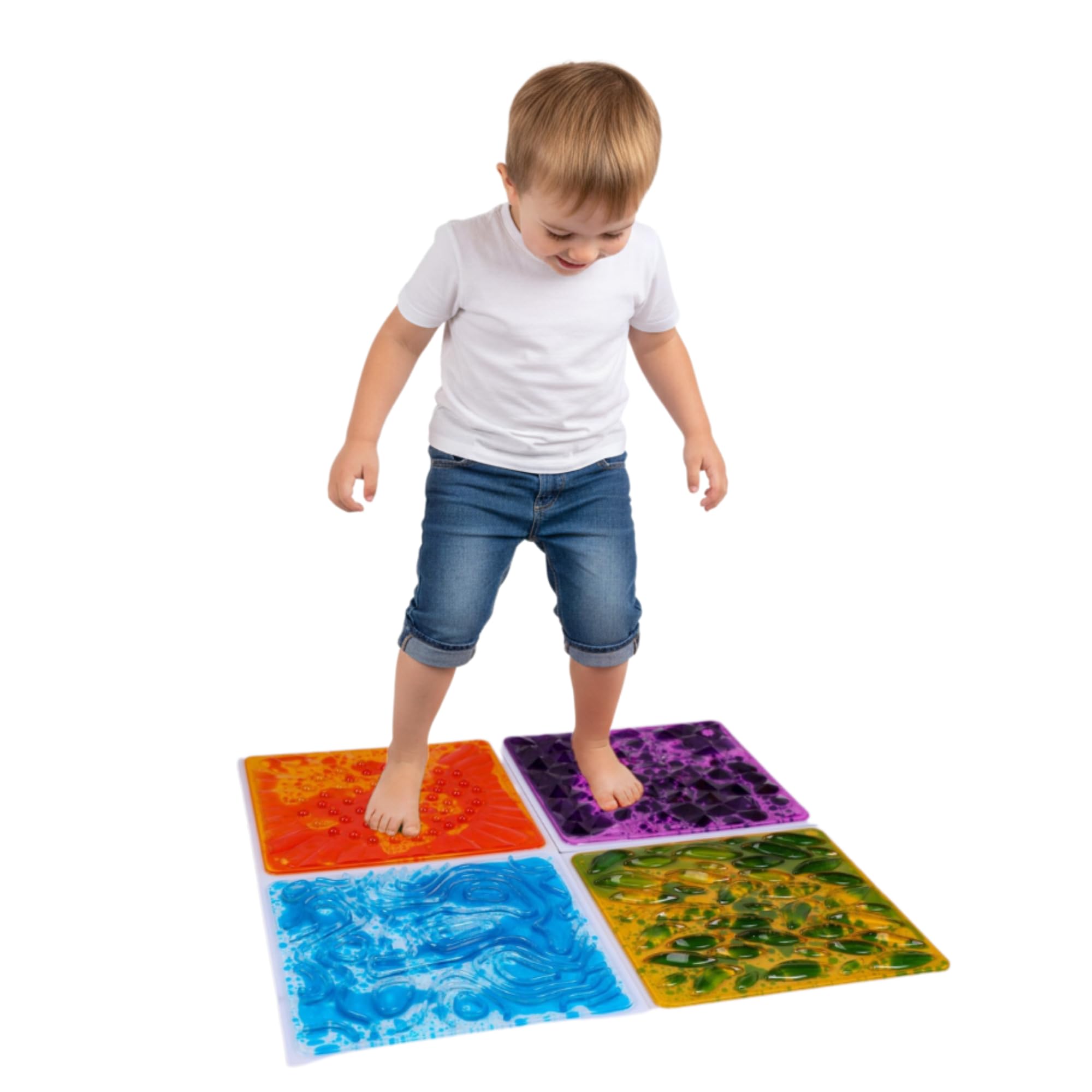 Super Soft Textured Liquid Sensory Tiles – Squishy Floor Mats with Dynamic Liquid Motion for Play, Balance & Tactile Exploration – Durable 30x30cm – Perfect for Classrooms & Sensory Spaces