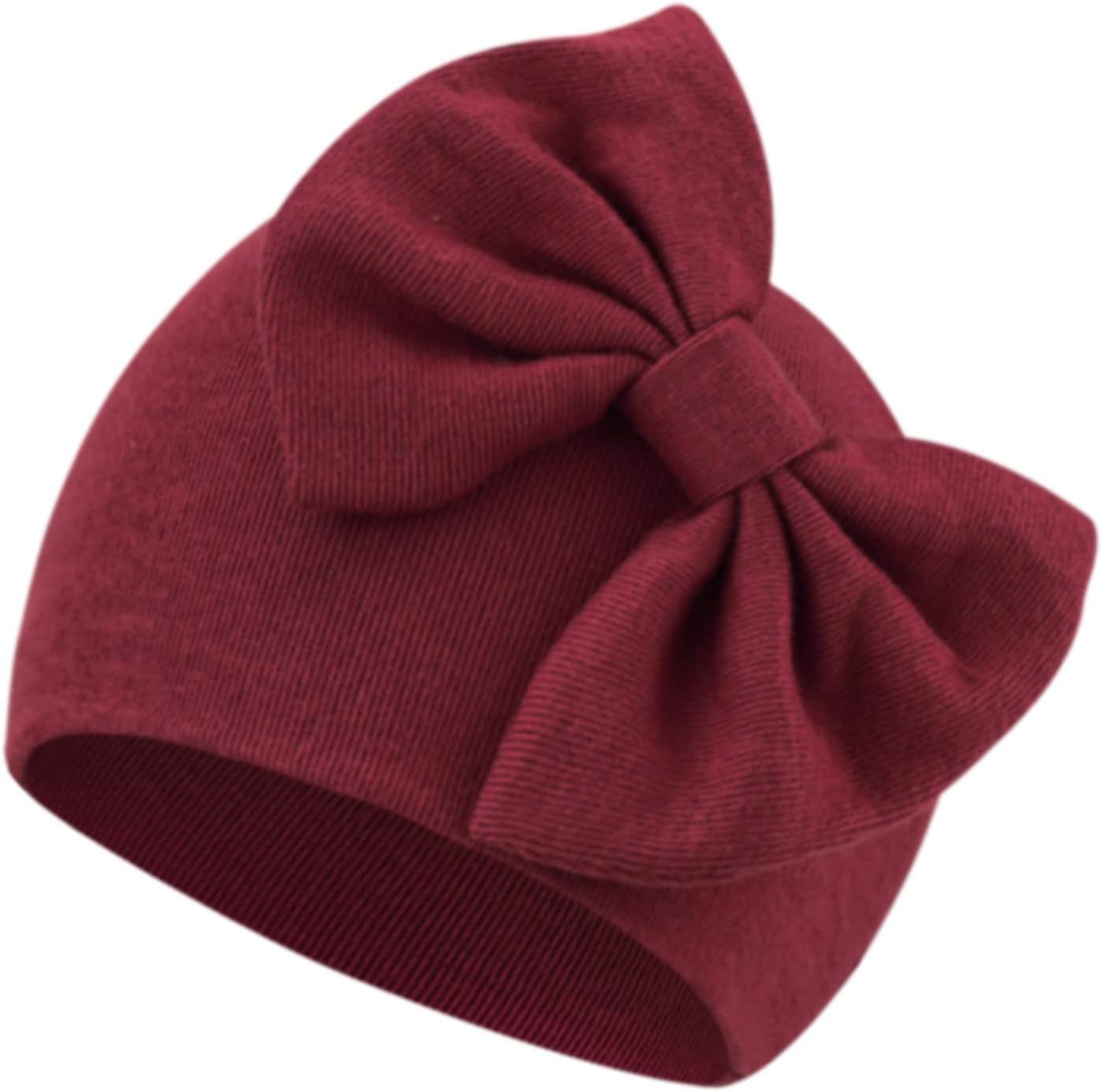 BQUBO Newborn Girls Hats Baby Hat and Mittens Set Infant Caps Bow Hospital Beanie with No Scratch Mittens for Baby Boys Girls - Image 9