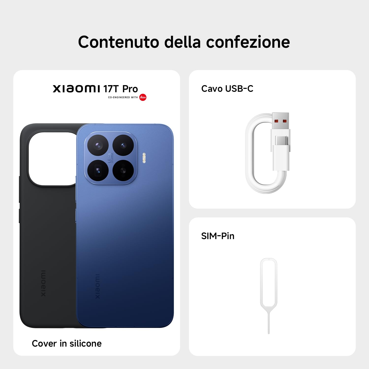XIAOMI 17T Pro, Smartphone 12+512GB, Display Eye-Care 6,83" 144Hz, Batteria Silicio-carbonio da 7000mAh (typ), Teleobiettivo Leica 5x, 100W HyperCharge, Deep Blue, Garanzia 2 anni+1 anno extra