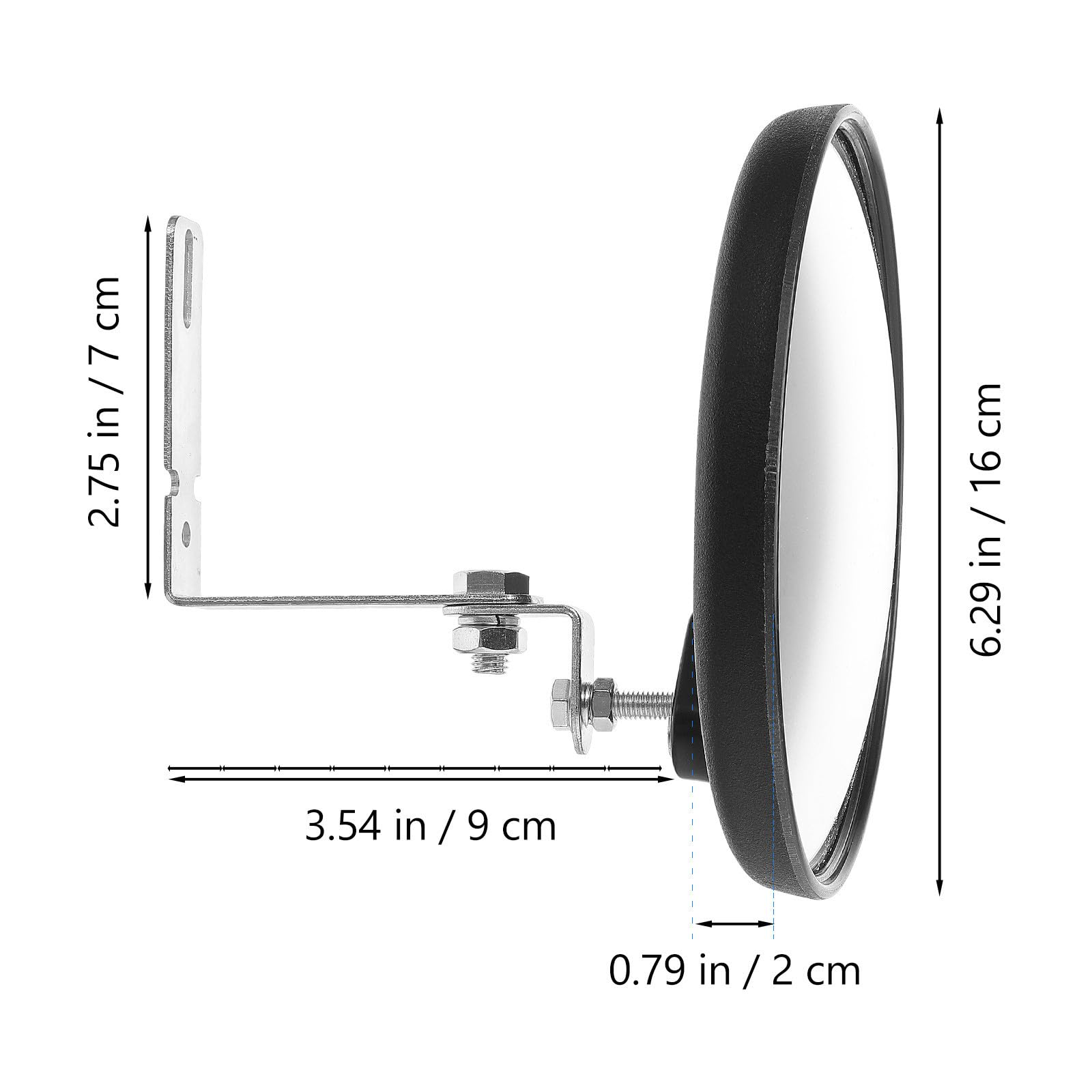 2 Piezas Espejo Convexo de Seguridad 16cm para Esquinas y Garajes