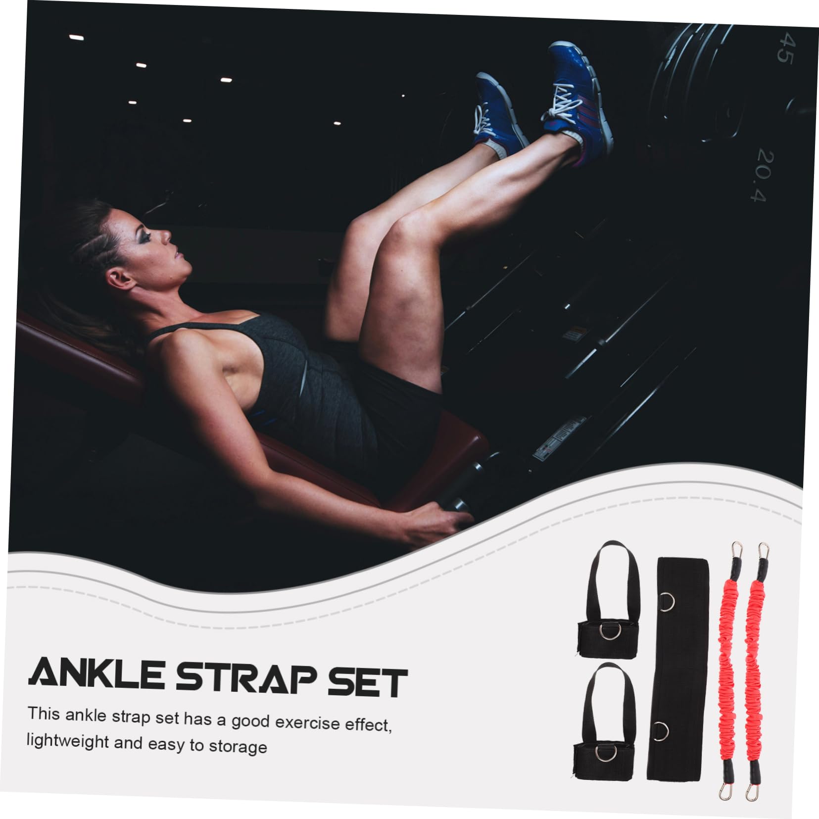 WOONEKY Kit de Bandas de Entrenamiento para La Articulación del Tobillo Y El Pie Bandas de Resistencia para El Tobillo para Entrenamiento Bandas de Entrenamiento de Salto Fitness para