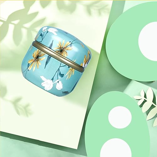 Miniatura 7 de Soplo de polvo corporal y recipiente para polvo de polvo, soplo de polvo para mujer y estuche para polvo para baño y viajes (crisantemo)