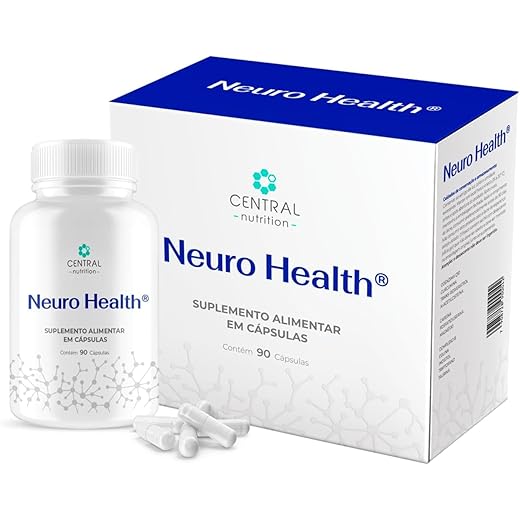 Suplemento Neuro Health Central Nutrition, 90 Cápsulas, com Magnésio Bisglicinato e Coenzima Q10