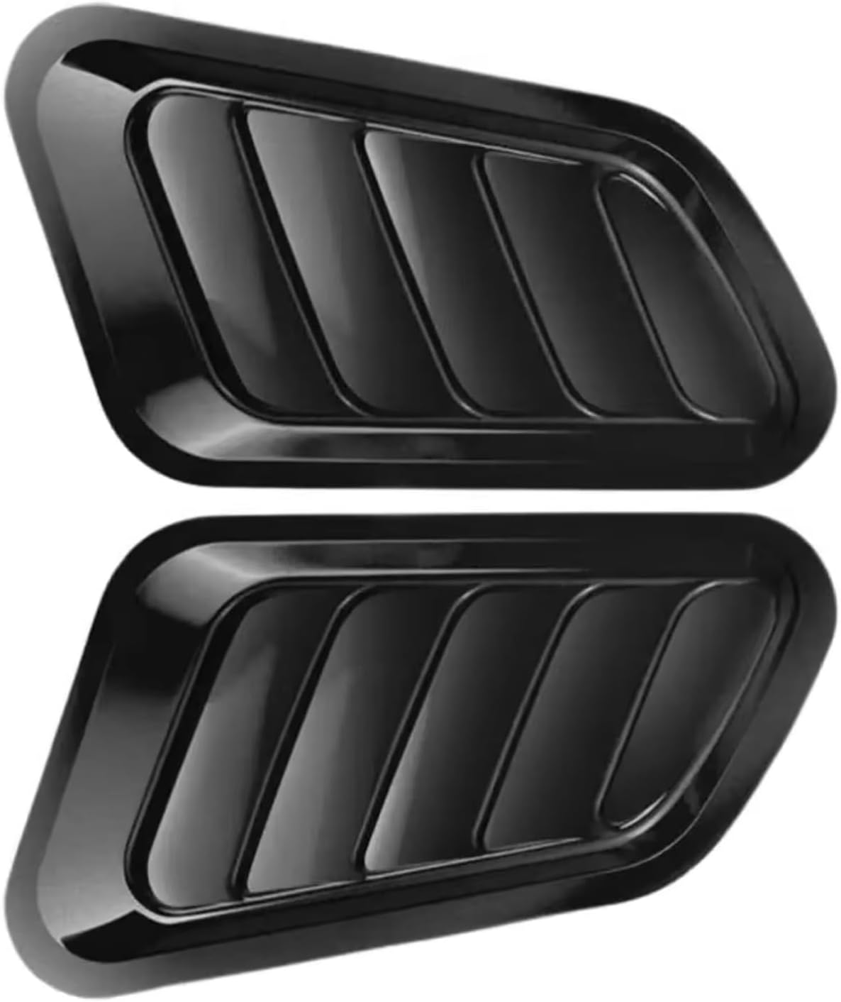 Hood Scoops 1Pair Car Hood Decoration Air Outlet Vent Decorative Body Sticker Auto Exterior Cowl Trim Vehicle Personalization Decor(Black1)