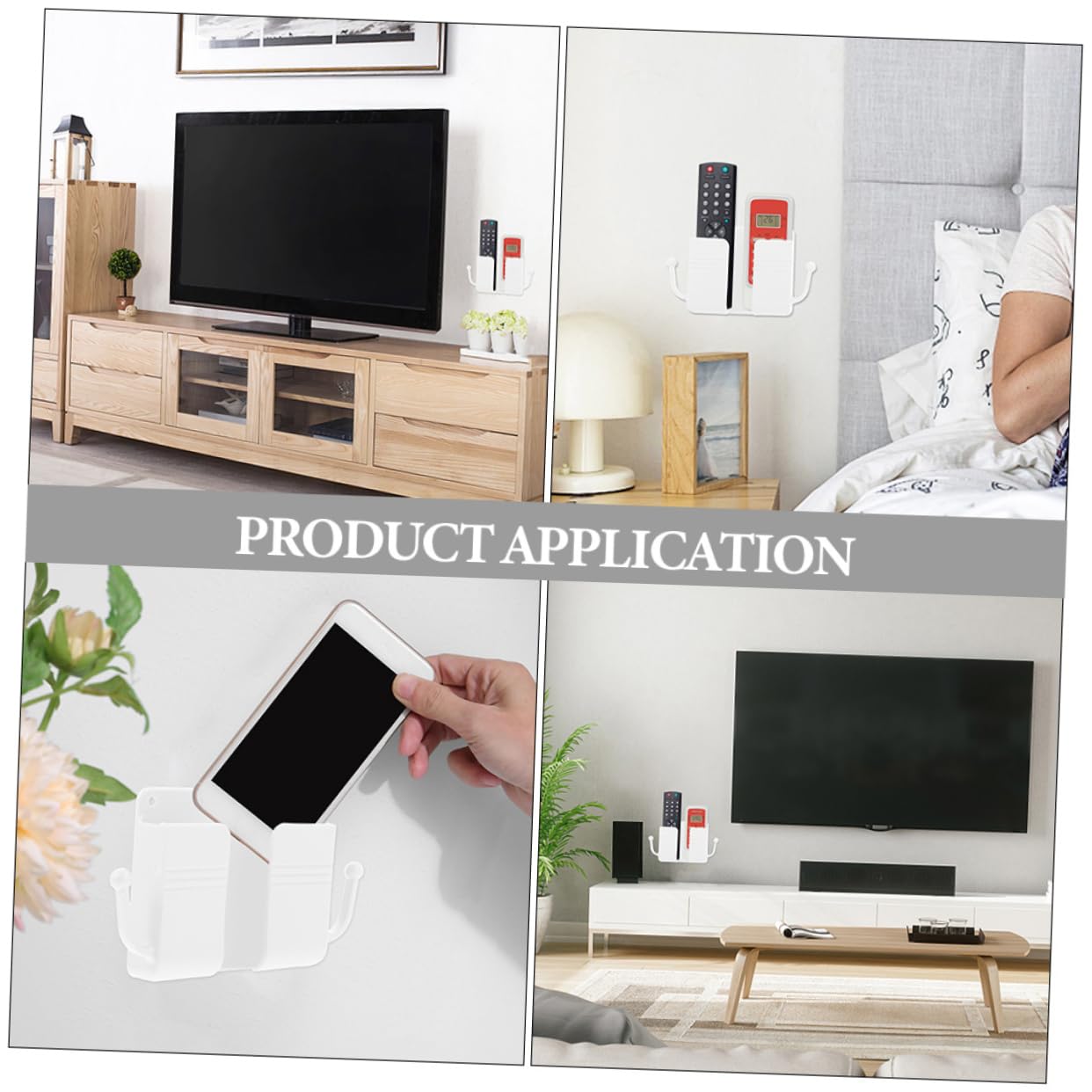 EXCEART 15stücke Teiliges Wandmontage Handyständer Weiße Halterung Für Fernbedienungen Und Handy Praktische Aufbewahrungslösung Für Zuhause Einfache Installation Und Vielseitige