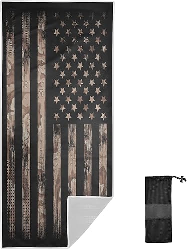 Toalla de playa de camuflaje del desierto de la bandera americana, toallas de playa de secado rápido para niños, toalla de baño súper absorbente,