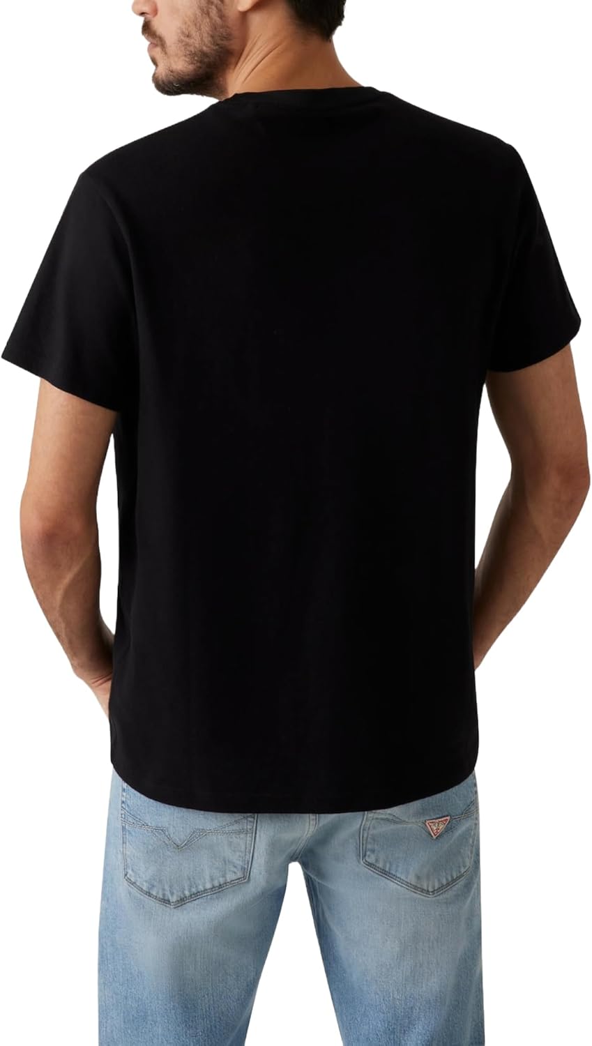 Guess Mens Eco Short Sleeve Embroidered Leaves Tee - Image 3