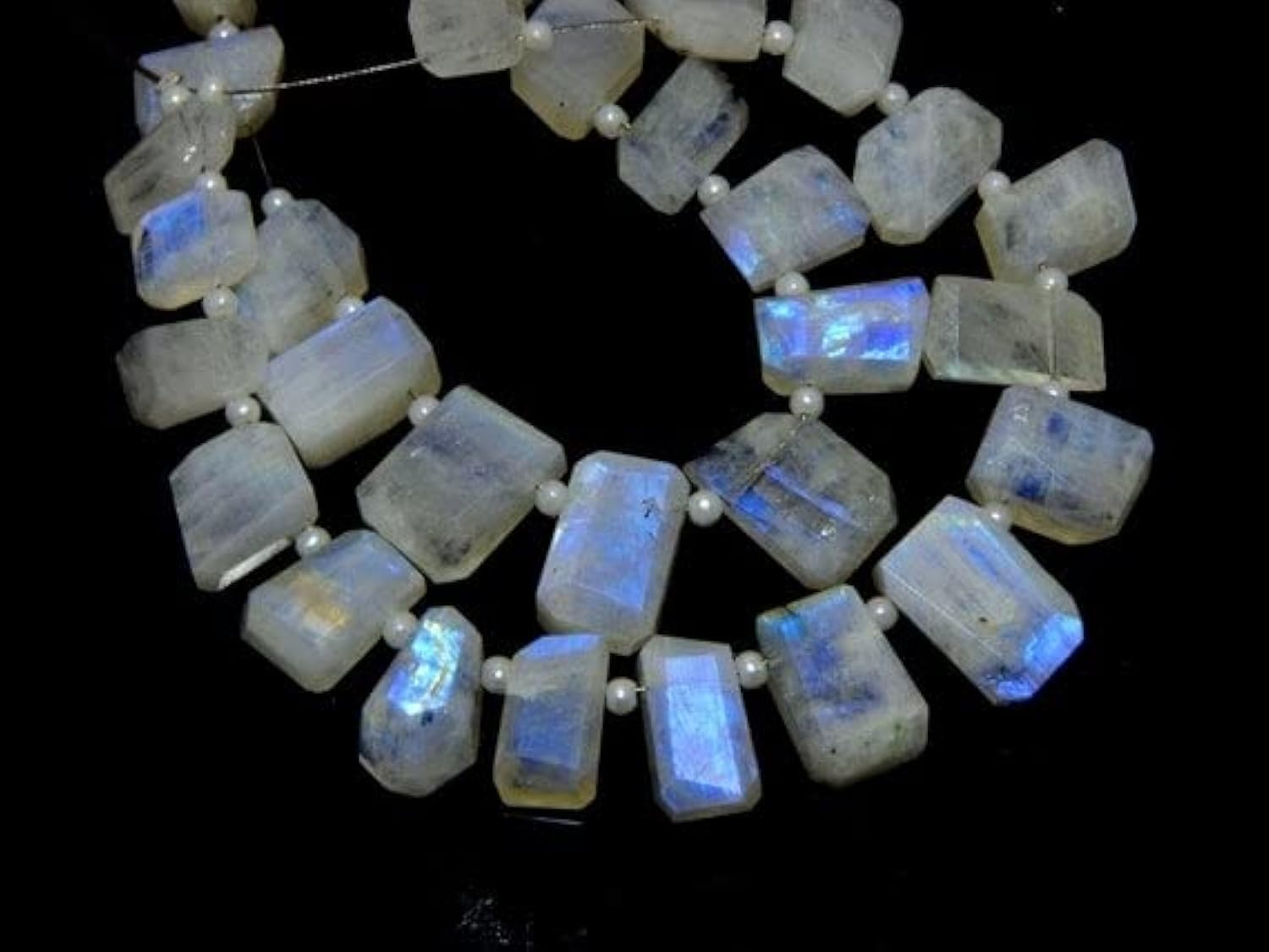 Gemme blanche naturelle véritable facettée pour remplacer les perles synthétiques