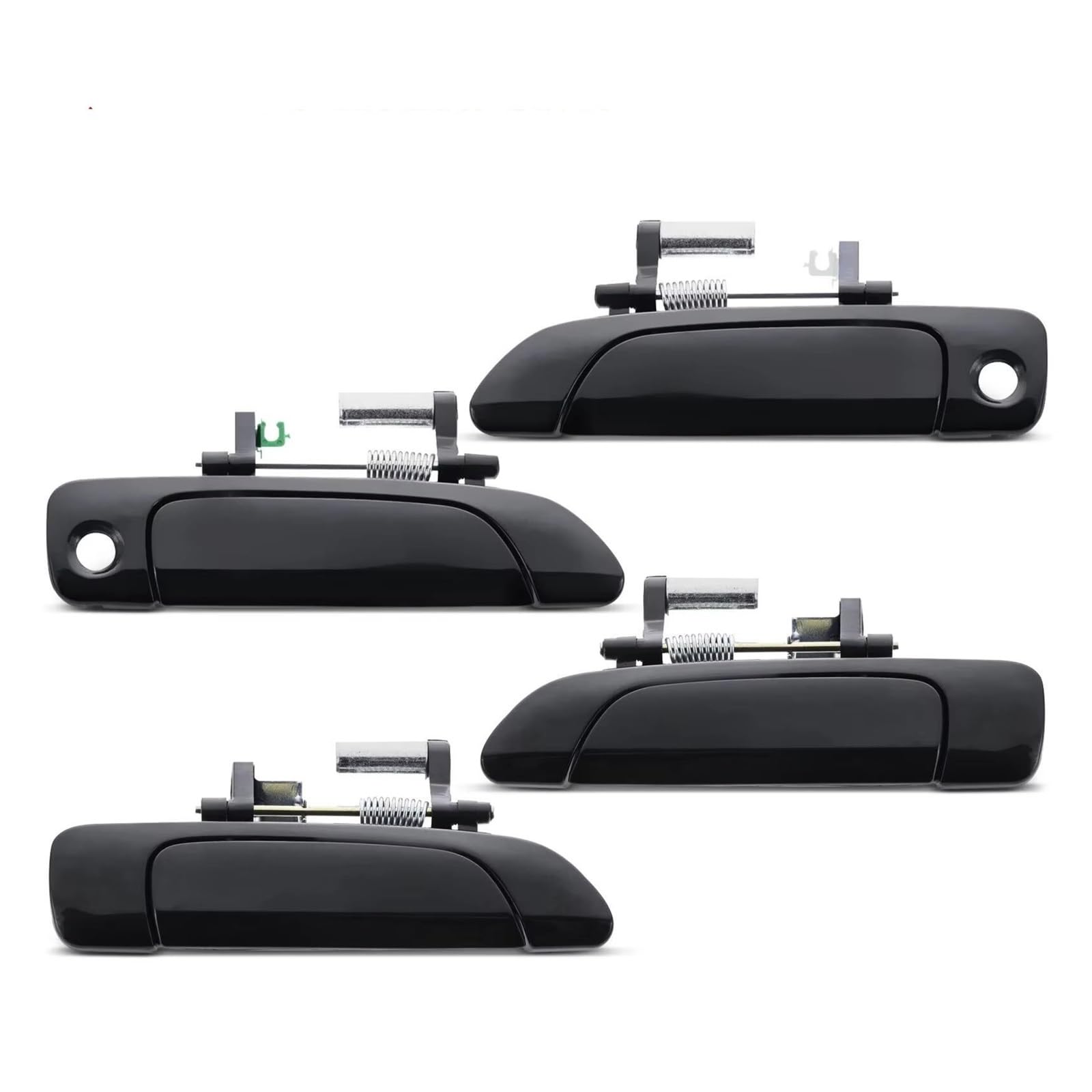 BWJQQJ Car Outer Door Handle for Civic Sedan 2001 2002 2003 2004 2005 4Piece Car Outside Exterior Door Handle Black Front Rear Driver Passenger
