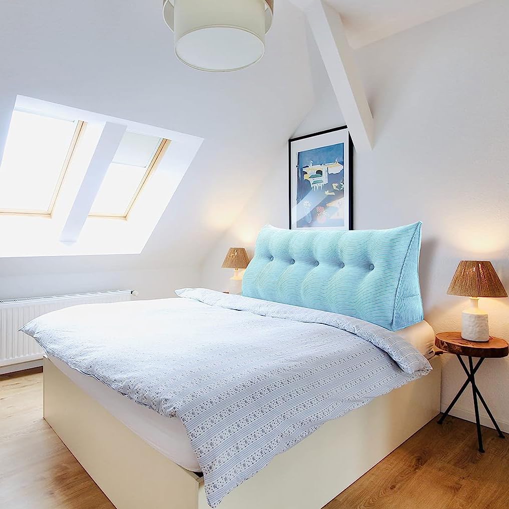 Cuscino Da Lettura Per Letto Con Supporto Schiena - 70x50x25cm, Seta Ghiacciata, Lavabile - Foto 12