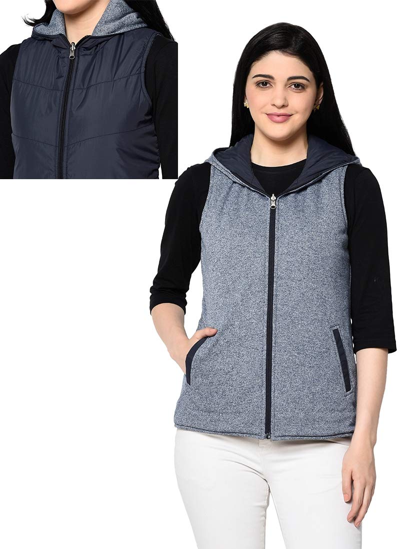 Trufit Women's Reversible Sleeveless Jacket With Hood