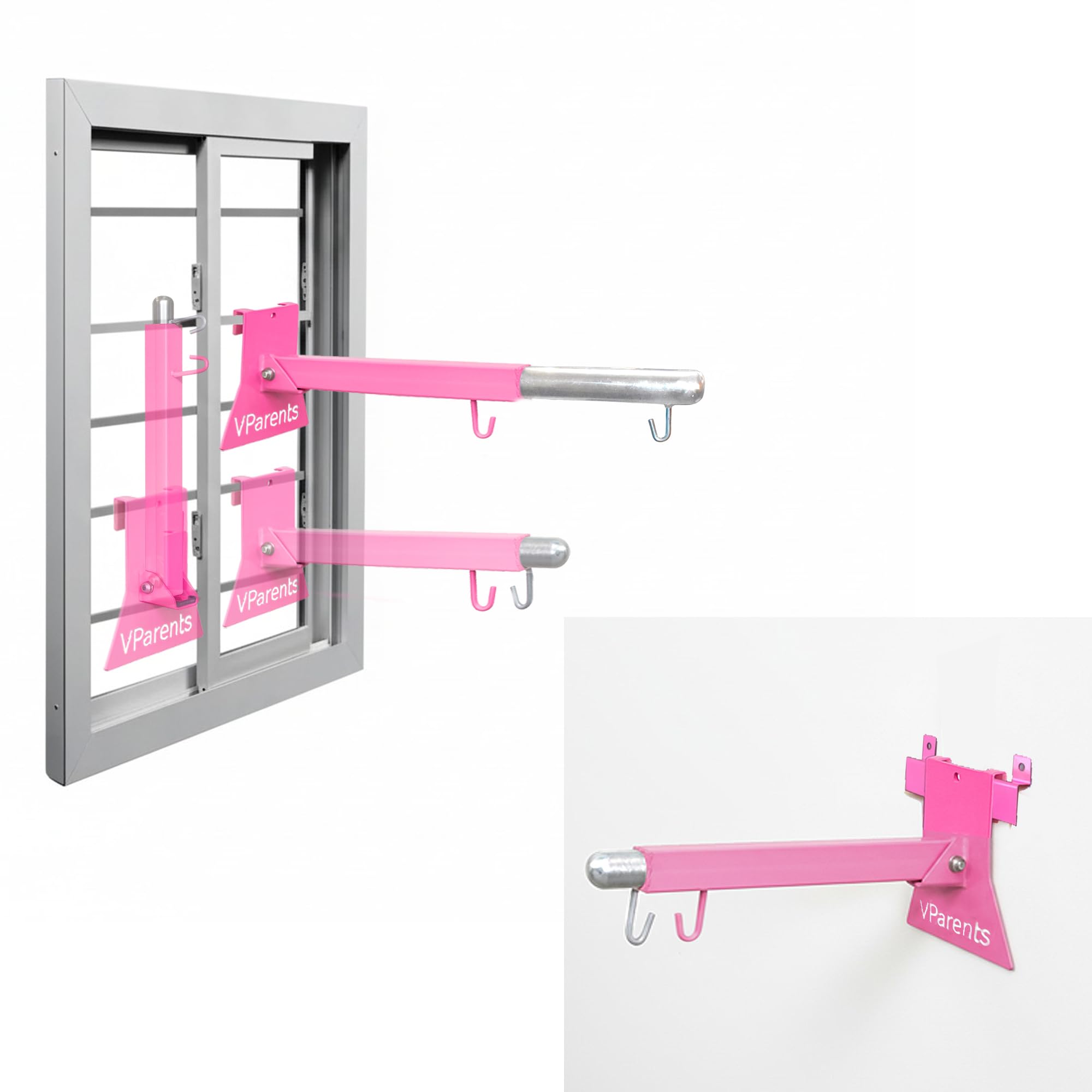 VParents Window Baby Cradle cot Metal Hanger Adjustable and Foldable with Wall mounting/Hanging-image-25