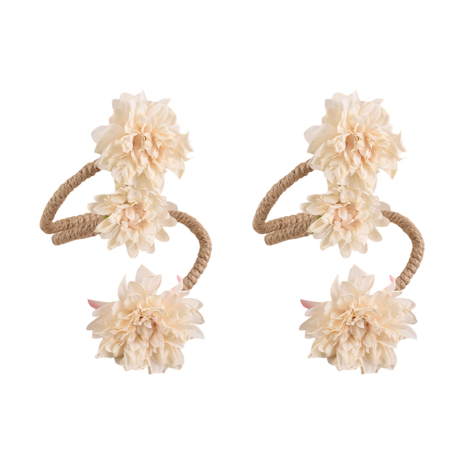 SHINLHUA Drape Tieback Holders Curtain Tiebacks Flower Curtain Buckles Rope Decorative Curtains Holdbacks for Home Decors Tiebacks