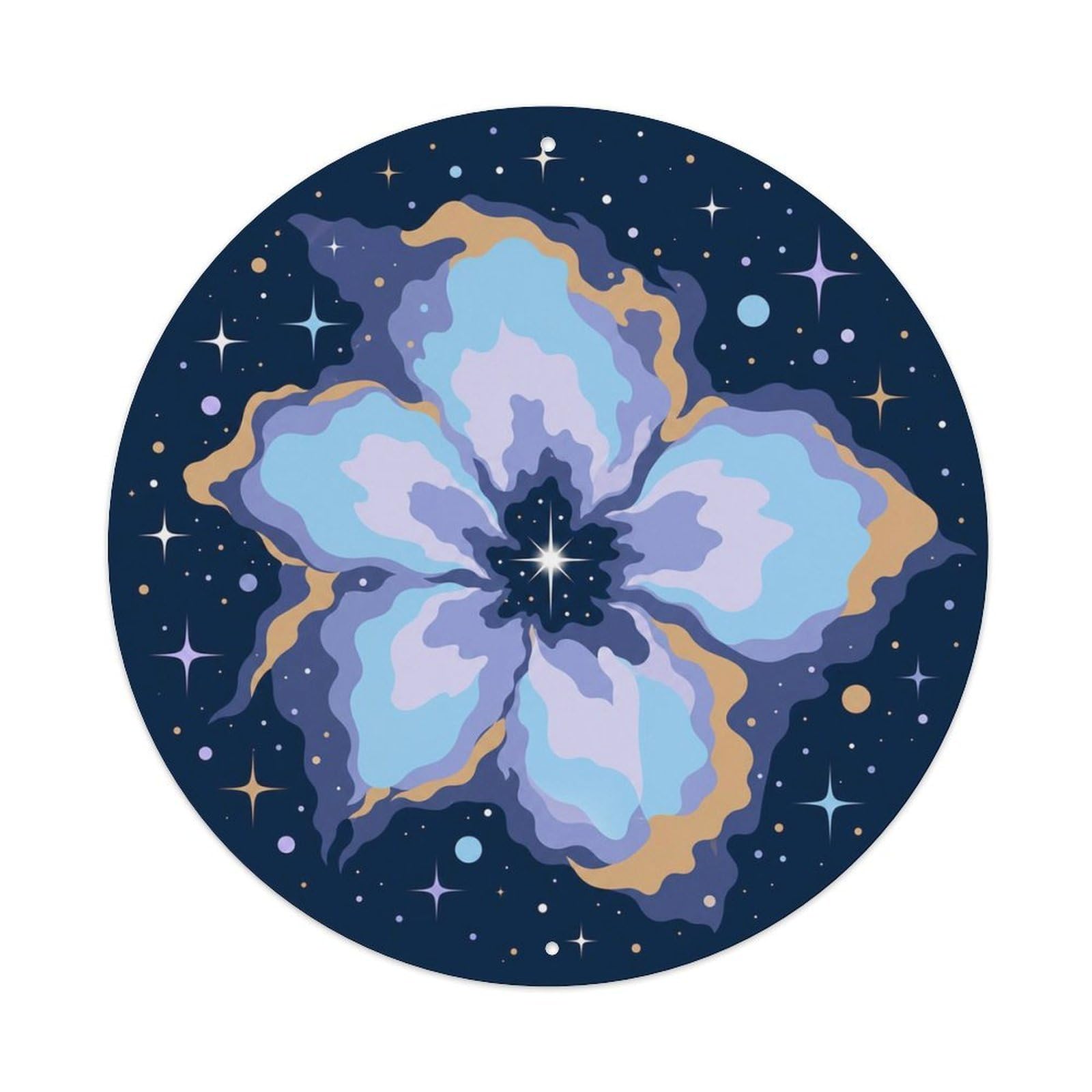 Odgynaw 8X8inch(20X20cm) Cosmic Iris Nebula Starry Sky Celestial Space Stellar Metal Tin Sign