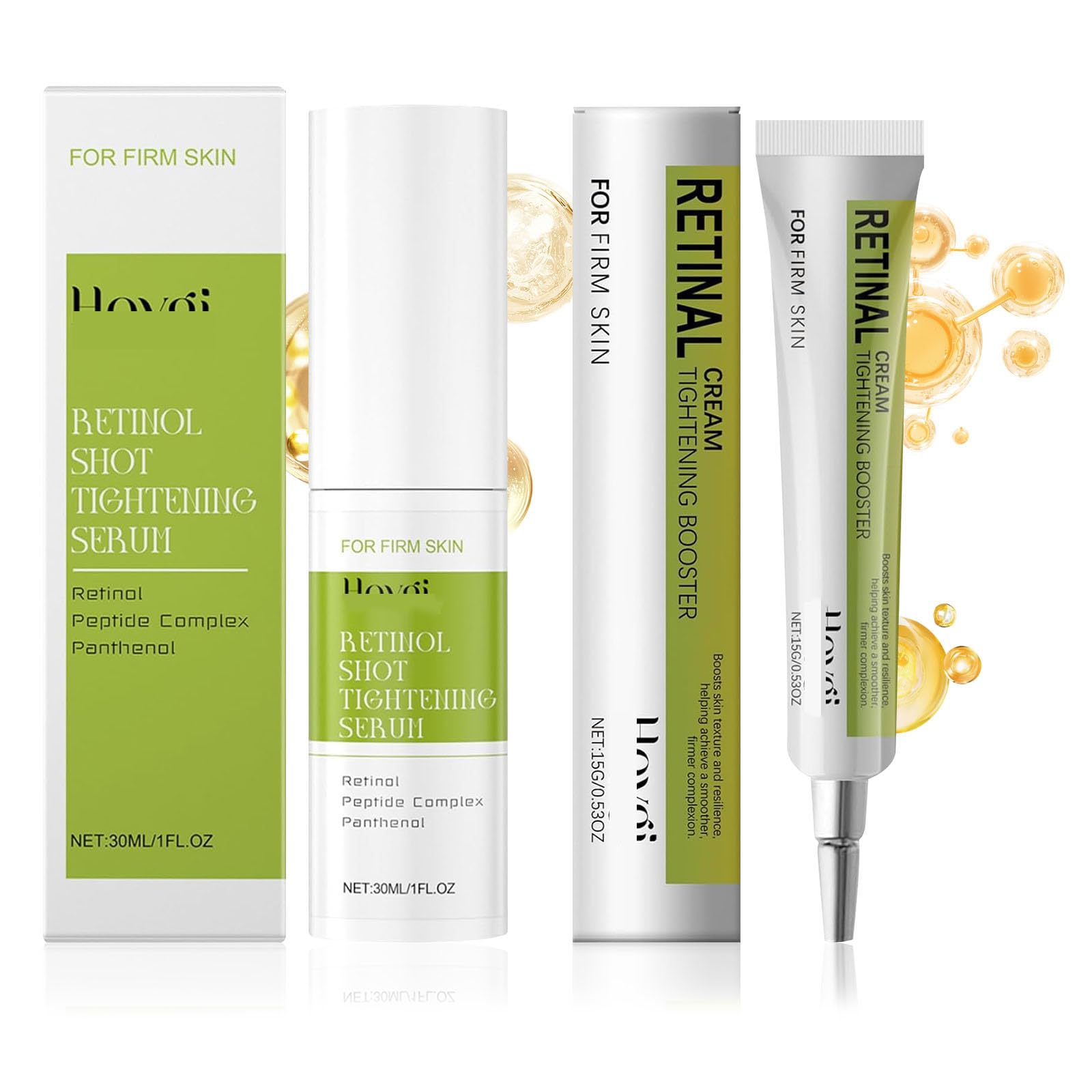 2 Pièces Retinol Shot Sérum, Retinol Tightening Booster, Crème Sérum Raffermissante au Rétinol, Rétrécit les Pores, Réduit les Ridules, Convient à Tous les Types de Peau | Crème Sérum Raffermissante au Rétinol, Réduit les Ridules, Convient à Tous les Type