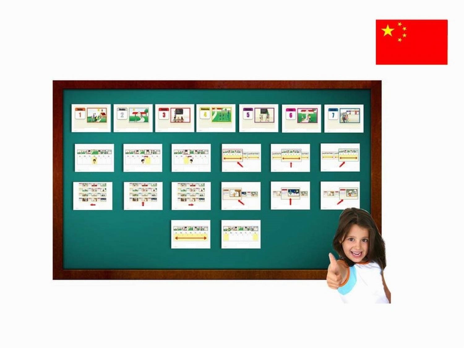 Amazon.com: 中文日曆和本週天數抽認卡- 繁體和簡體字符- 幼兒、兒童、兒童和成人的詞彙圖片卡- 普通話/拼音: 辦公用品