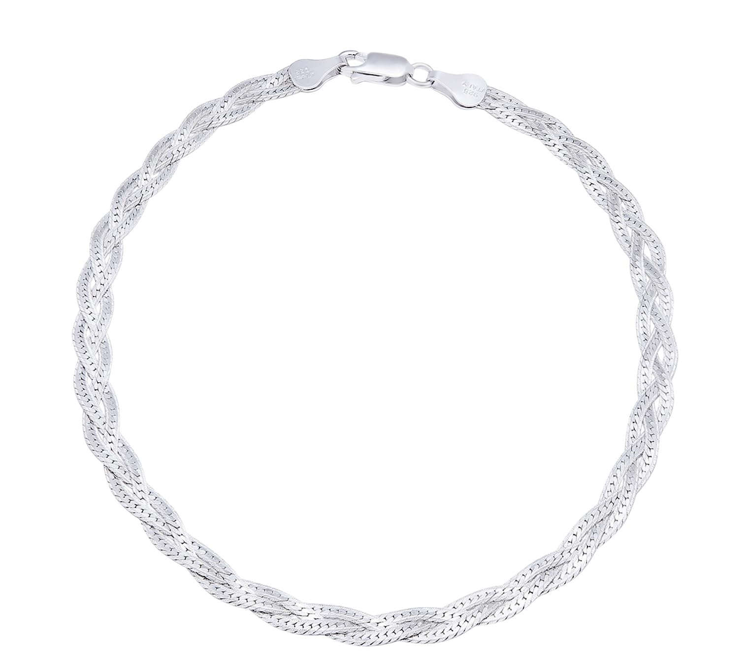 925 Sterling Silver Anklet (Single) | Gift for Women & Girls | With Certificate of Authenticity & 925 Hallmark