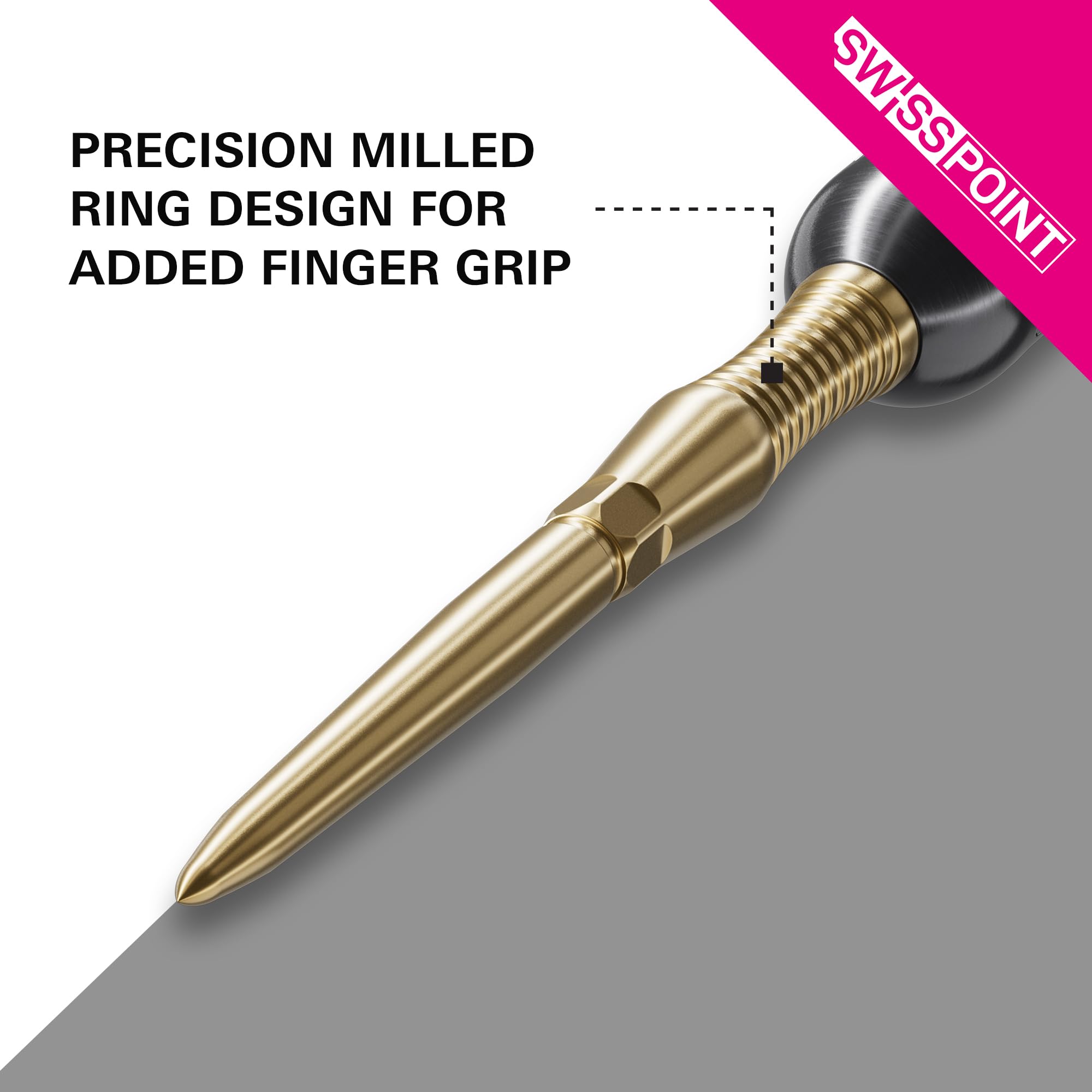 Target Darts Swiss Point Storm-Dart-Points, RST (3er-Set Points) 30 MM/35 MM/42 MM – Gold/Silber/Schwarz | Dart-Point-Wechsel, Swiss Storm Points, Profi-Dartzubehör