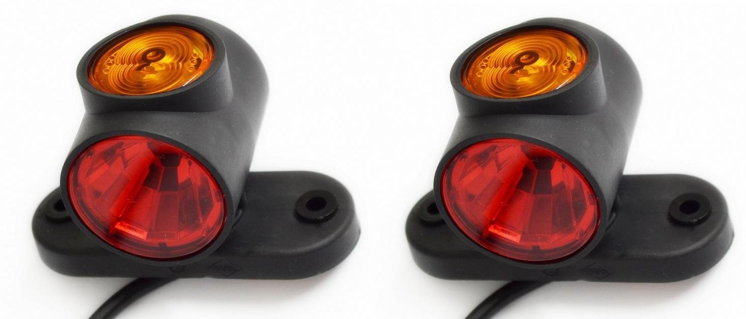 20pcs 24V Led-Type Rosso Indicatore Laterale Faro Camion Rimorchio - Foto 4