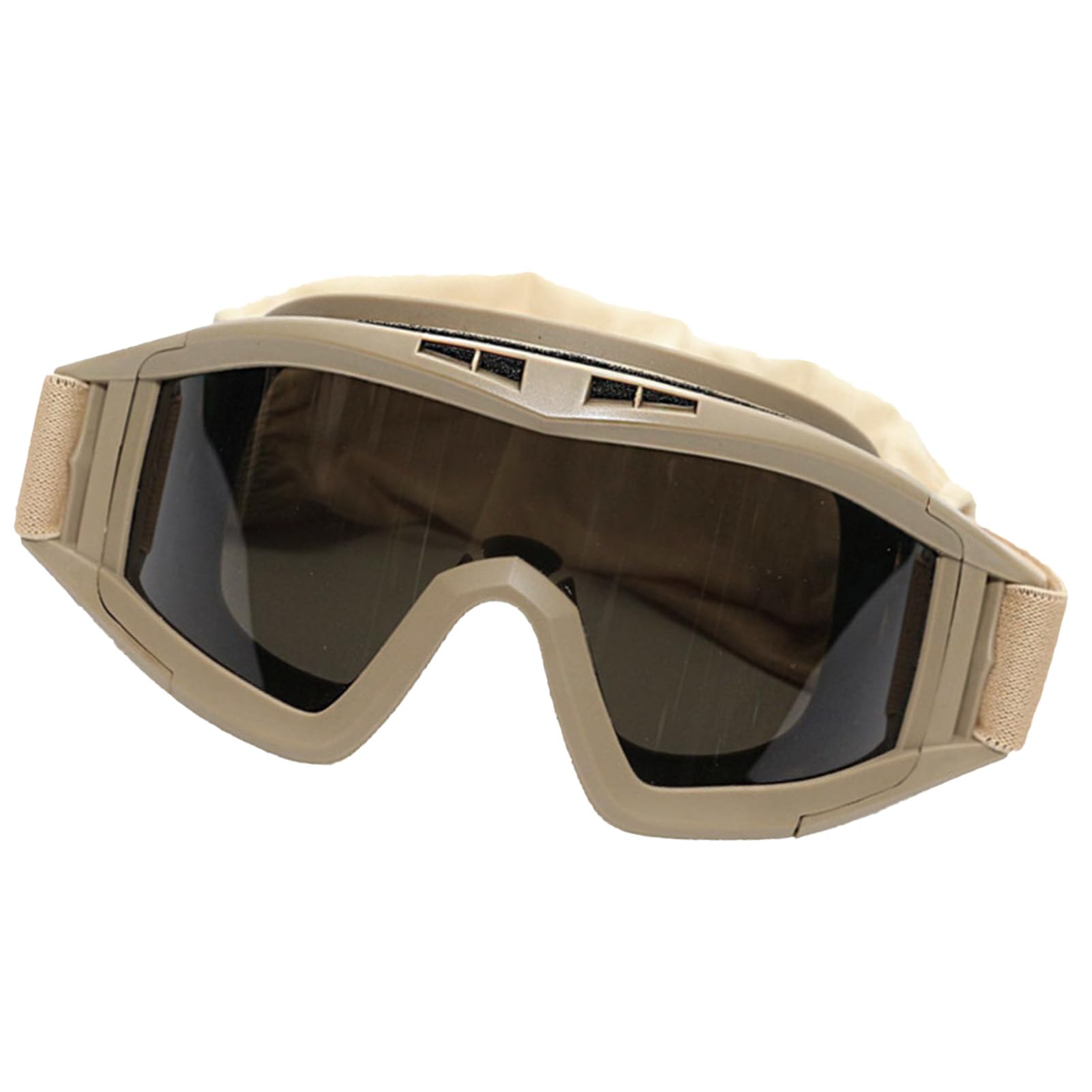 Lunettes Anti-criquets Désert - Monture TPU, 2 Verres Interchangeables (transparent/teinté) - Coupe-vent, Résistant Au Sable - 3