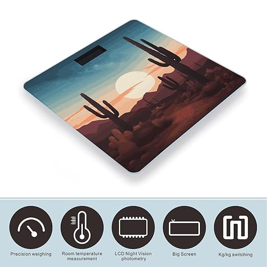 Báscula de Baño Digital con Diseño de Cactus miniatura 3