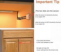 Vista 5 de SENSKY Kit de iluminación para gabinete, kit de tiras de luces LED flexibles con interruptor de sensor de gabinete para pistola segura