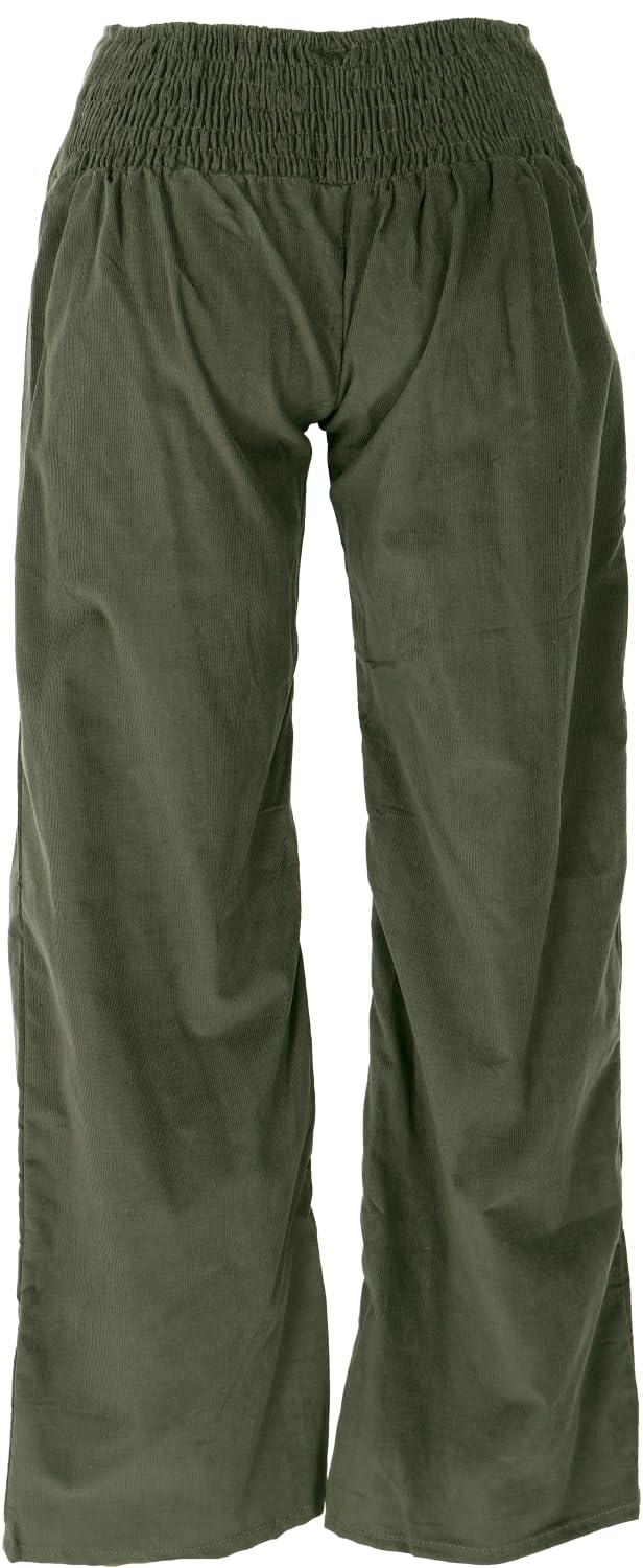 Cordhose mit leicht ausgestelltem Bein, Damen, Baumwolle, elegant, weinrot
