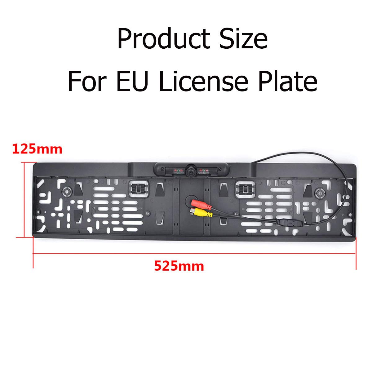 Wireless Night Vision IR Rear View camera EU License Plate Frame Car Reverse Camera waterproof Back Up Camera for monitor - Image 2