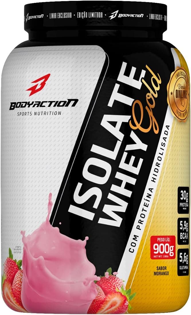 Whey Protein Isolado e Hidrolisado Isolate Whey Gold 900g Bodyaction
