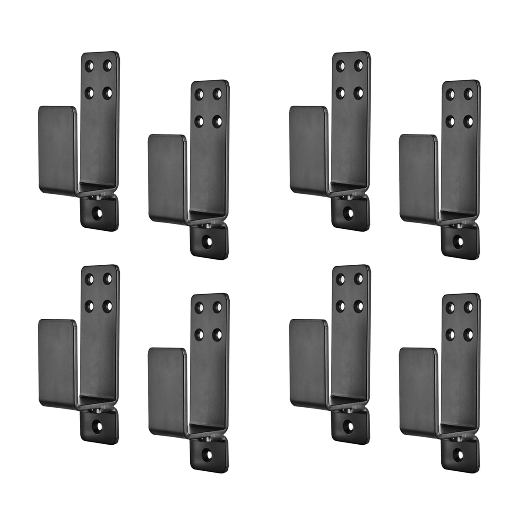 Soporte para puerta (8 soportes de barra abierta para seguridad en el hogar, 8 x 4 soportes de barra para evitar la entrada no autorizada