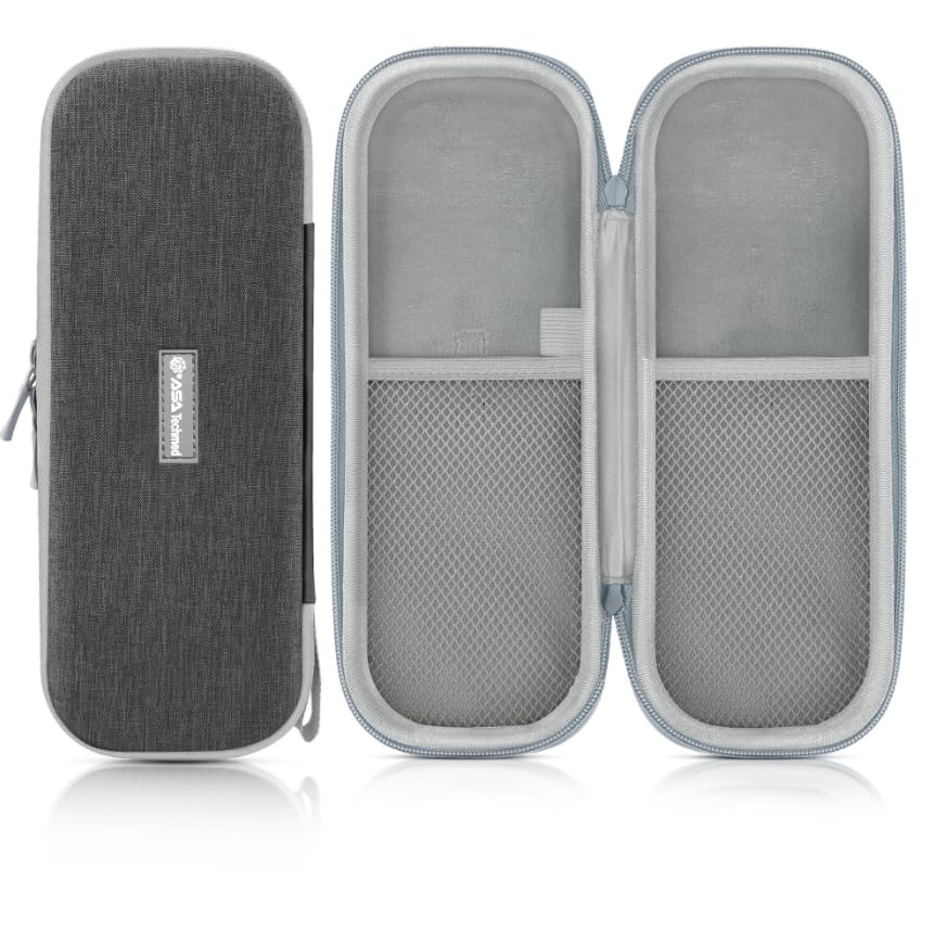 ASA TECHMED Protective Stethoscope Carrying Case with Double Mesh Storage (Gray-Gray)