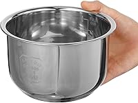 Vista 9 de Angoily Repuesto de olla interior para olla arrocera de 7.08 x 7.08 x 4.13 pulgadas, revestimiento de cocina antiadherente para olla arrocera de 2L