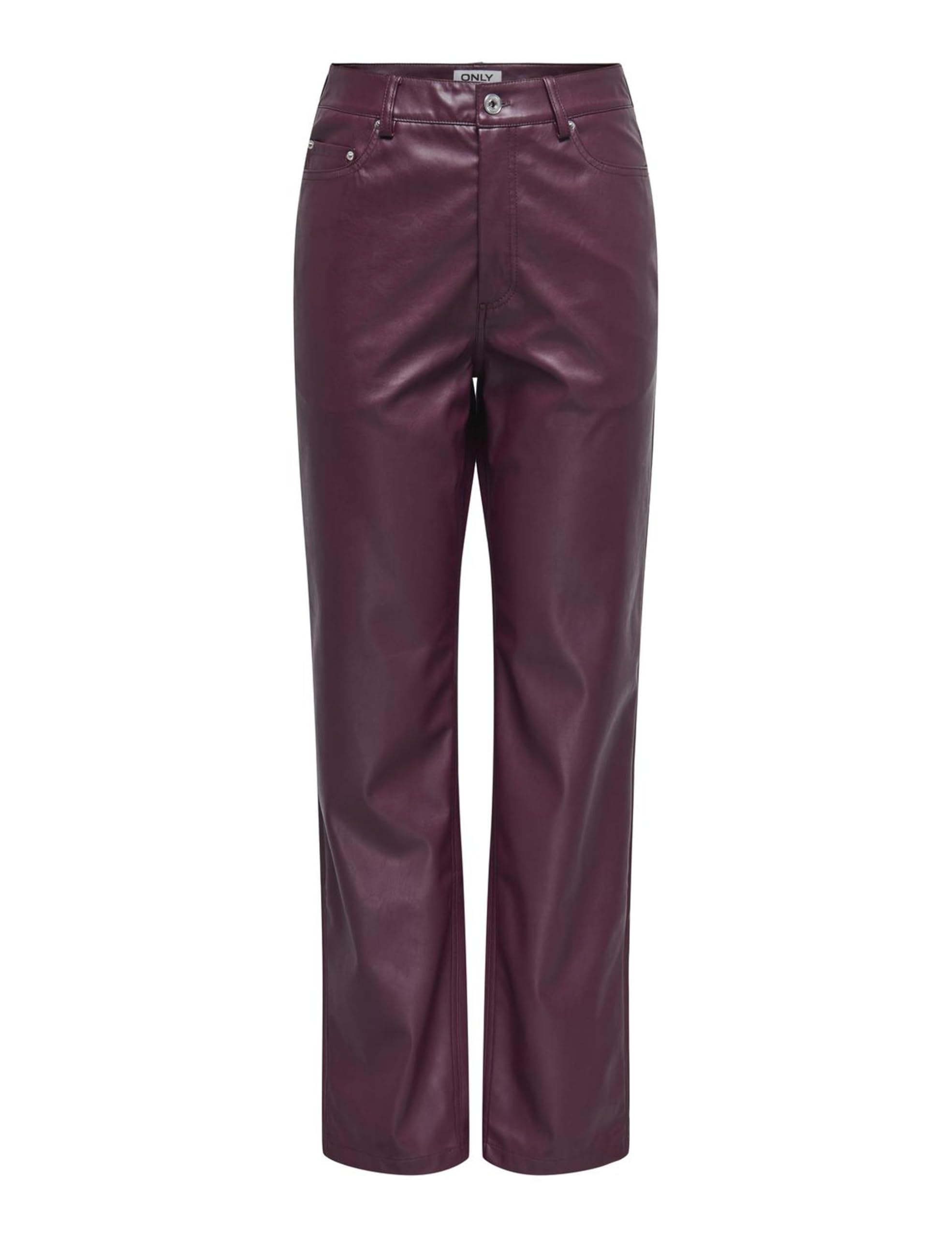 ONLY Onlsadie Faux Leather Pants CC OTW, Mauve Wine, L
