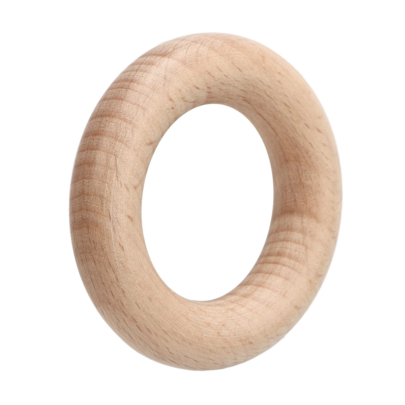 30 Prozent Buchenholzholzringe, unvollendete Ringe, Kreisringanhänger für Schmuckherstellung Handwende Makrameen Vorräte (6cm)