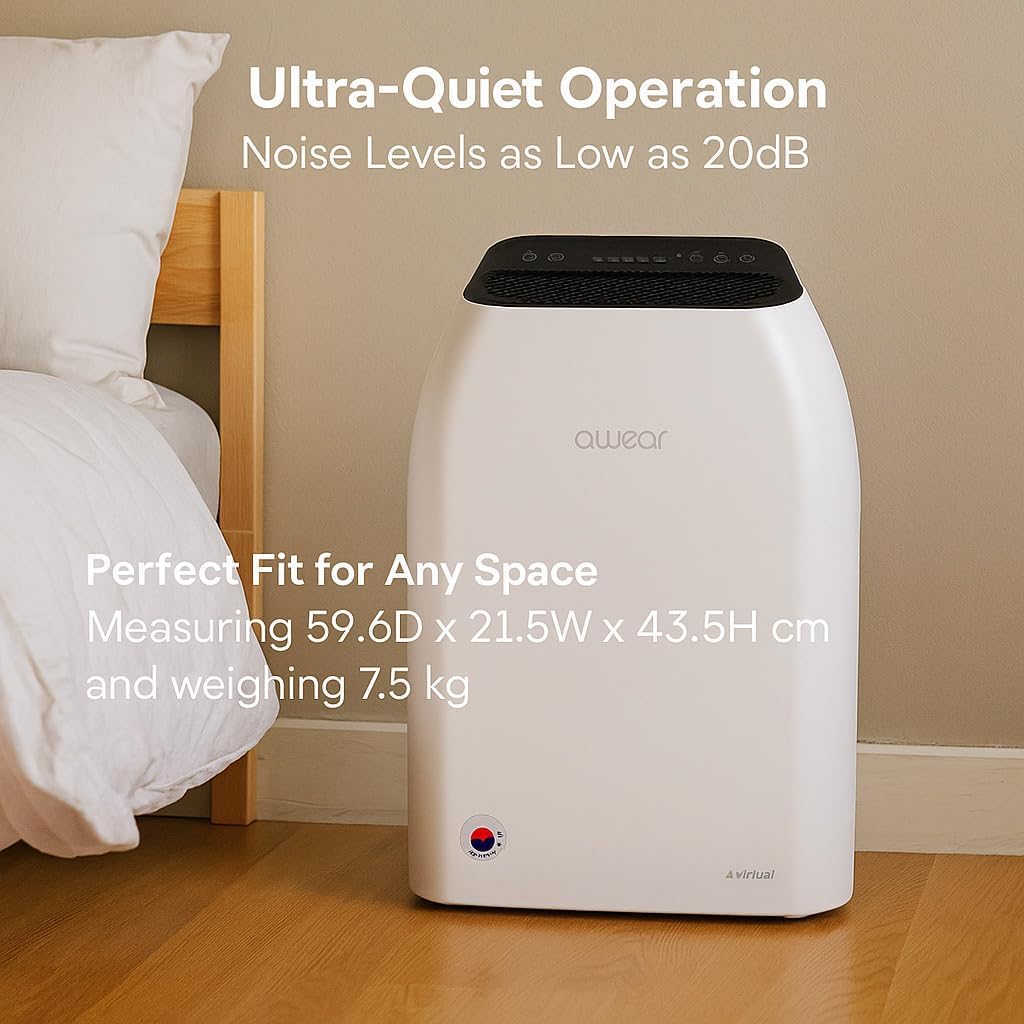 منقي ومعقم هواء للمنزل والمكتب - يغطي حتى 70 متر مربع | اول قاتل فيروسات نانو جولد في العالم + فلتر هيبا الذكي | فائق الهدوء وتعقيم الهواء وازالة الروائح الكريهة 2026 - view 6