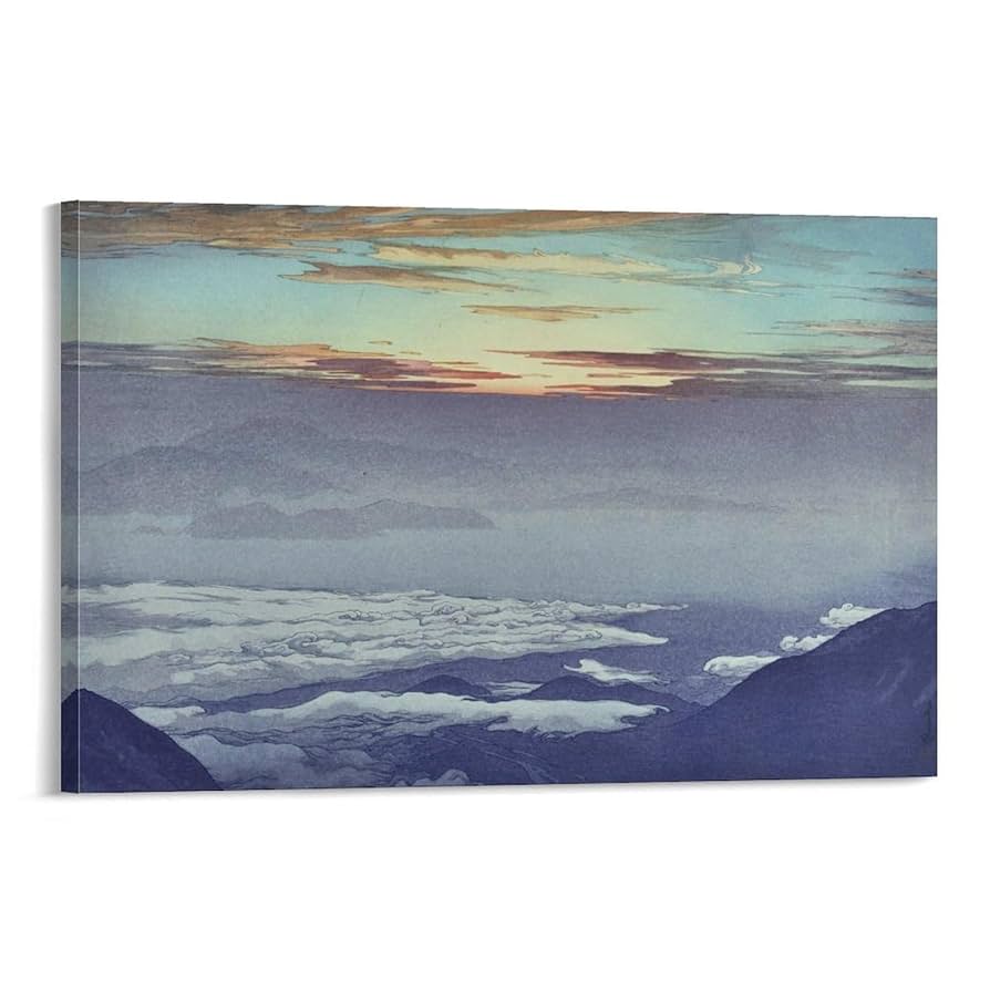 吉田博、れにや山　りふれく志よん湖、希少な額装用画集より、新品高級額装付 版画 絵画 名画 日本画 日本アルプス十二題 劔山の朝 吉田博