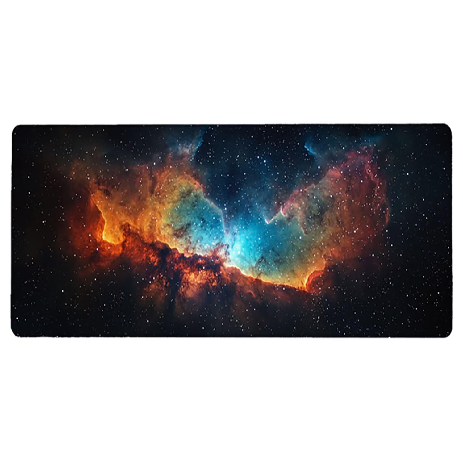 Podkładka pod mysz do gier XXL - 1400 x 600 x 3 mm - gwiaździste niebo duża antypoślizgowa podkładka na klawiaturę biurową ze zszytymi krawędziami, krajobraz duża podkładka pod mysz do gier do biura i